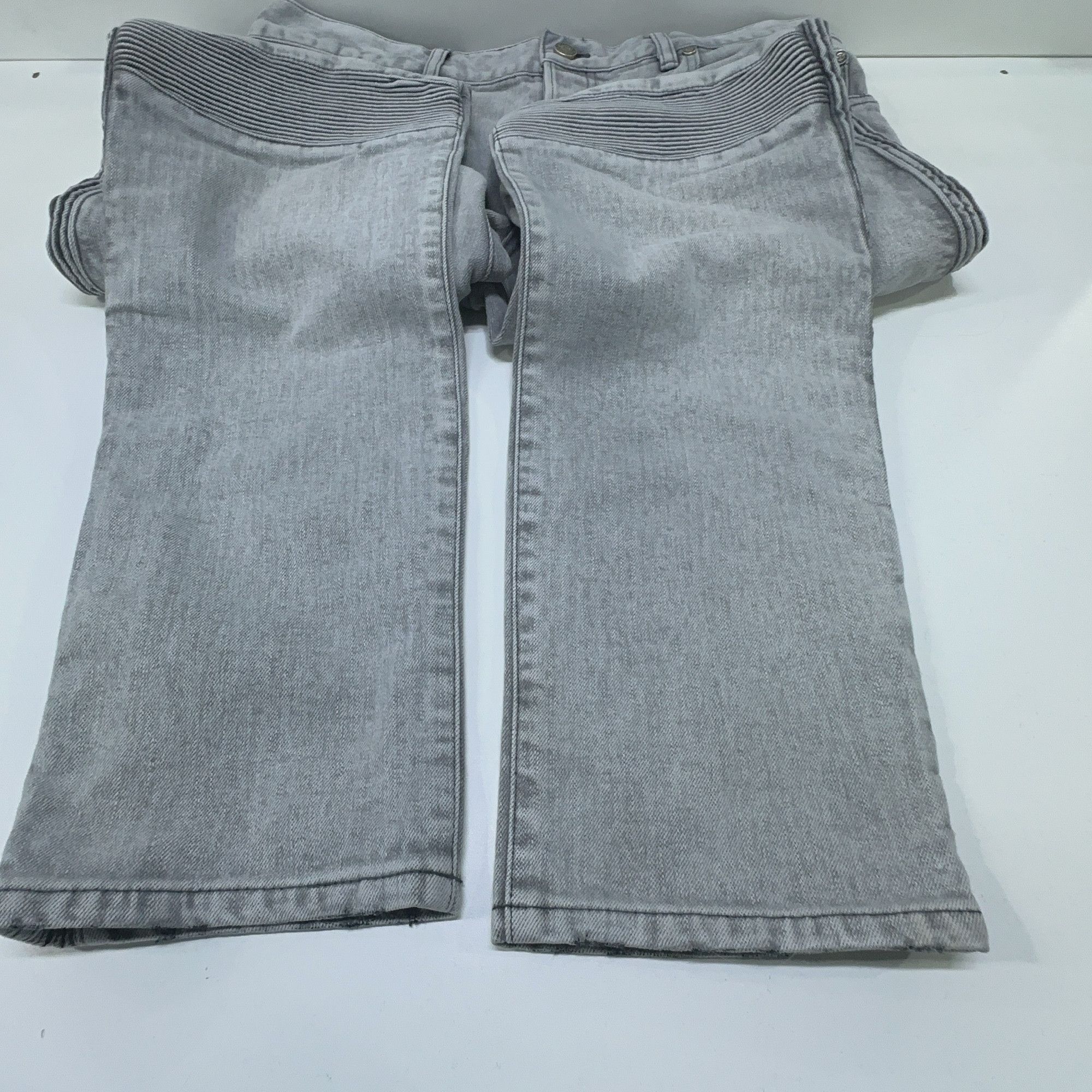 Balmain Balmain Grey Ribbed Panel Tapered Jeans Size 34 Size US 34 / EU 50 - 7 Thumbnail