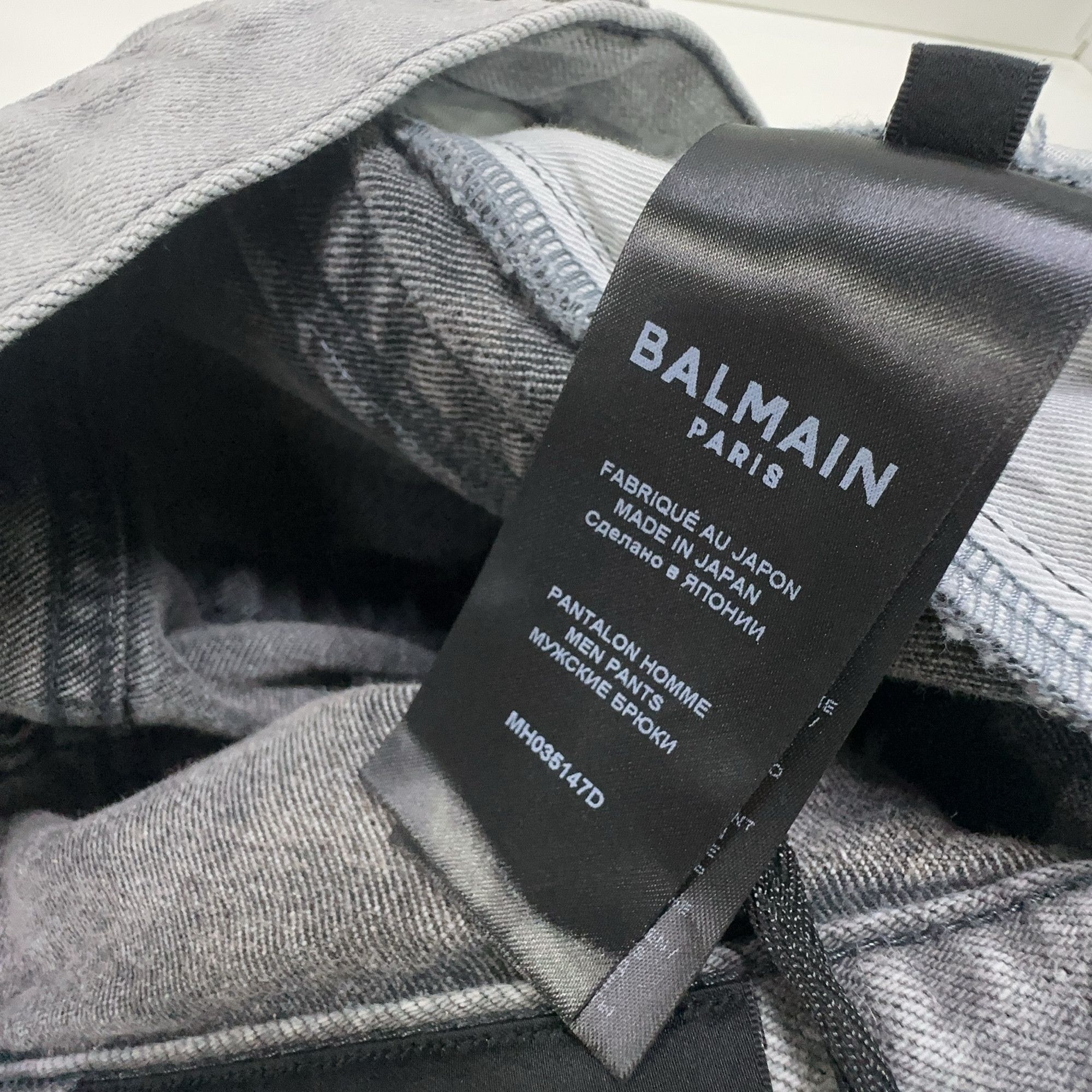 Balmain Balmain Grey Ribbed Panel Tapered Jeans Size 34 Size US 34 / EU 50 - 5 Thumbnail
