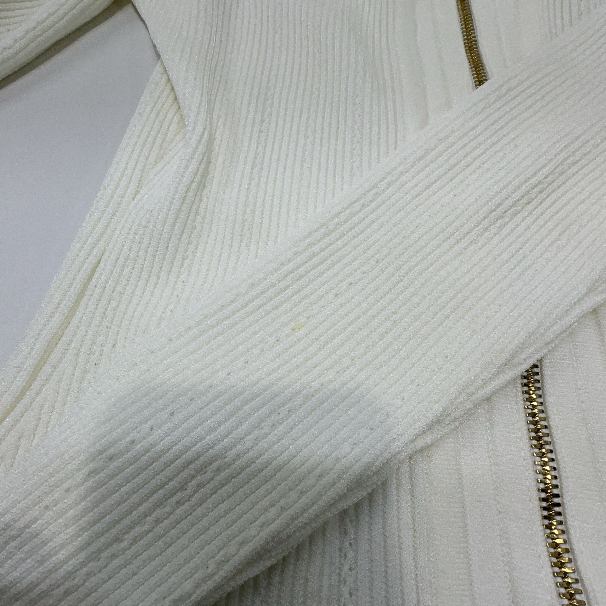 Balmain BALMAIN Gold Button Ribbed Knit Zip Jacket Size 34 Size XXS / US 00 / IT 34 - 5 Thumbnail