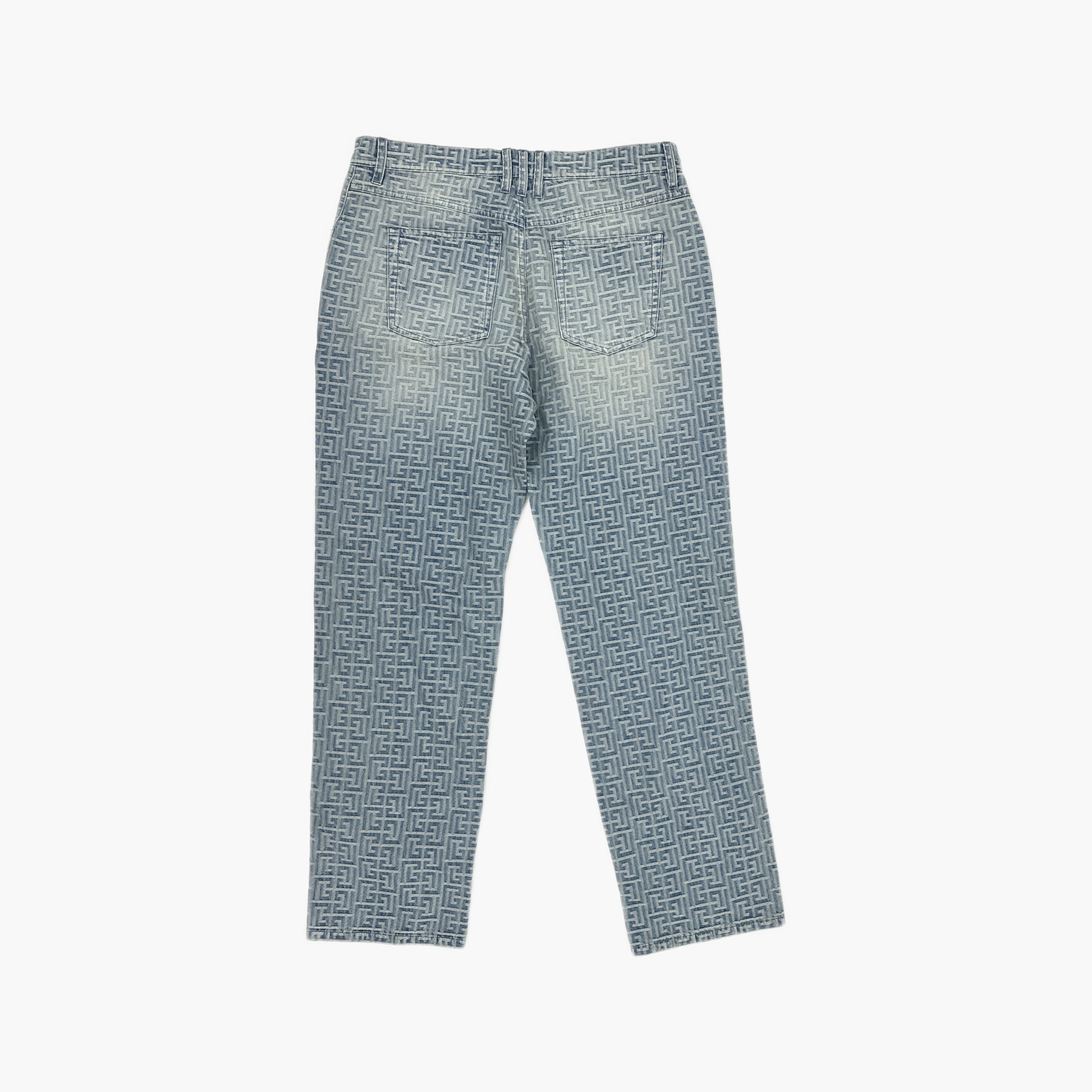 Balmain Balmain Monogram Jacquard Straight Jeans Size 32 Size US 32 / EU 48 - 2 Thumbnail