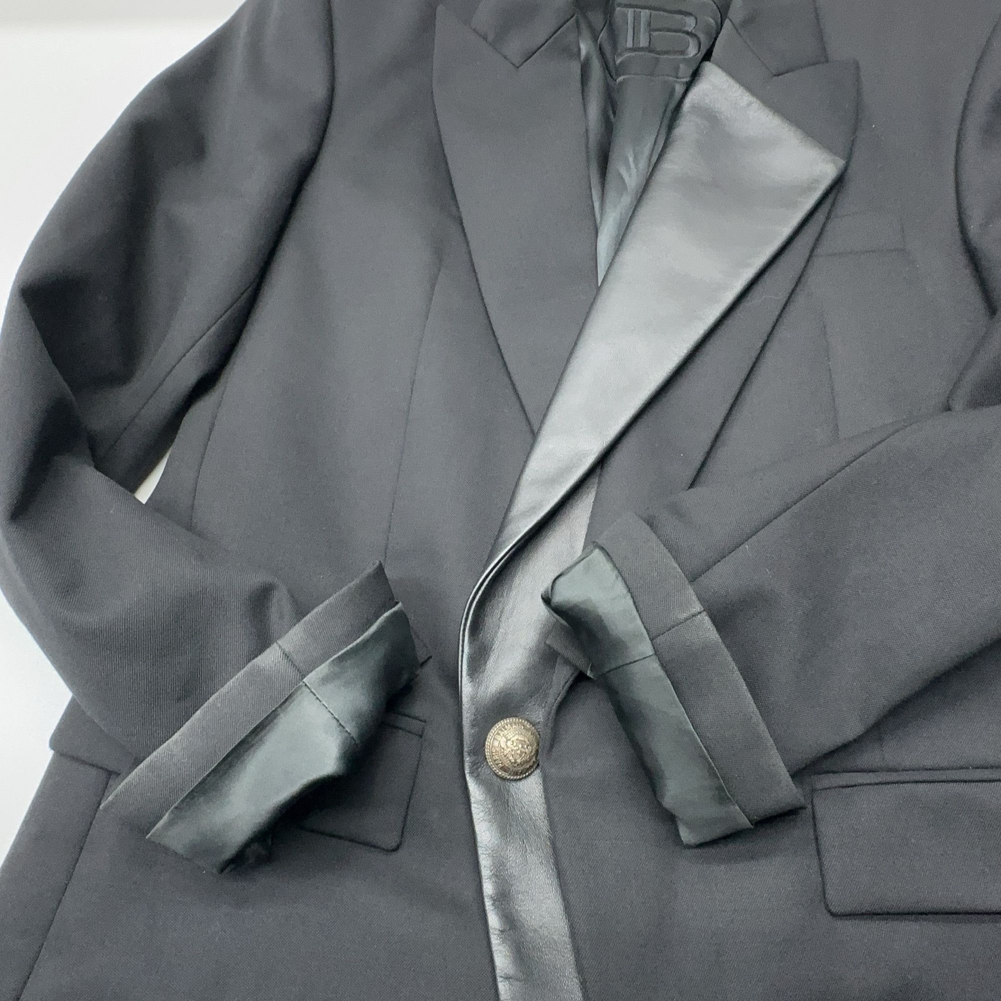 Balmain Balmain Leather Trim Blazer Size 36R Size 36R - 8 Thumbnail