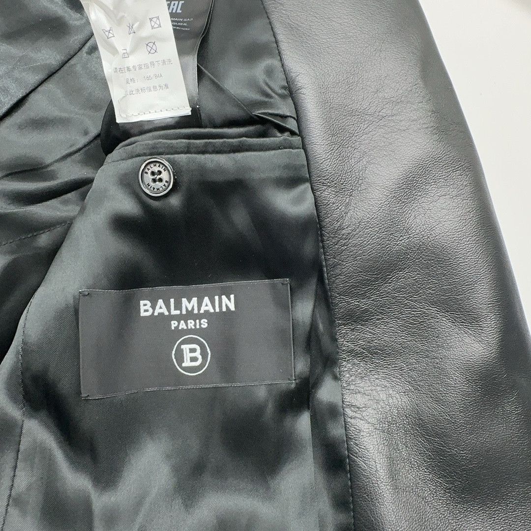 Balmain Balmain Leather Trim Blazer Size 36R Size 36R - 4 Thumbnail
