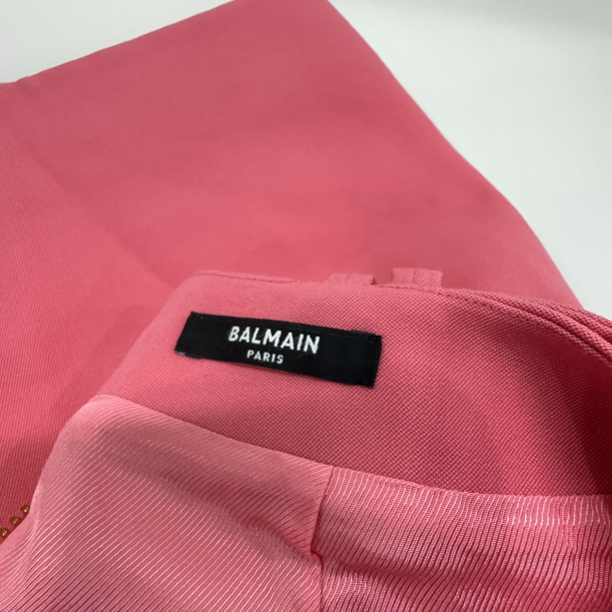 Balmain Balmain Pink Logo Buckle Mini Skirt Size 36 Size 26" / US 2 / IT 38 - 3 Thumbnail
