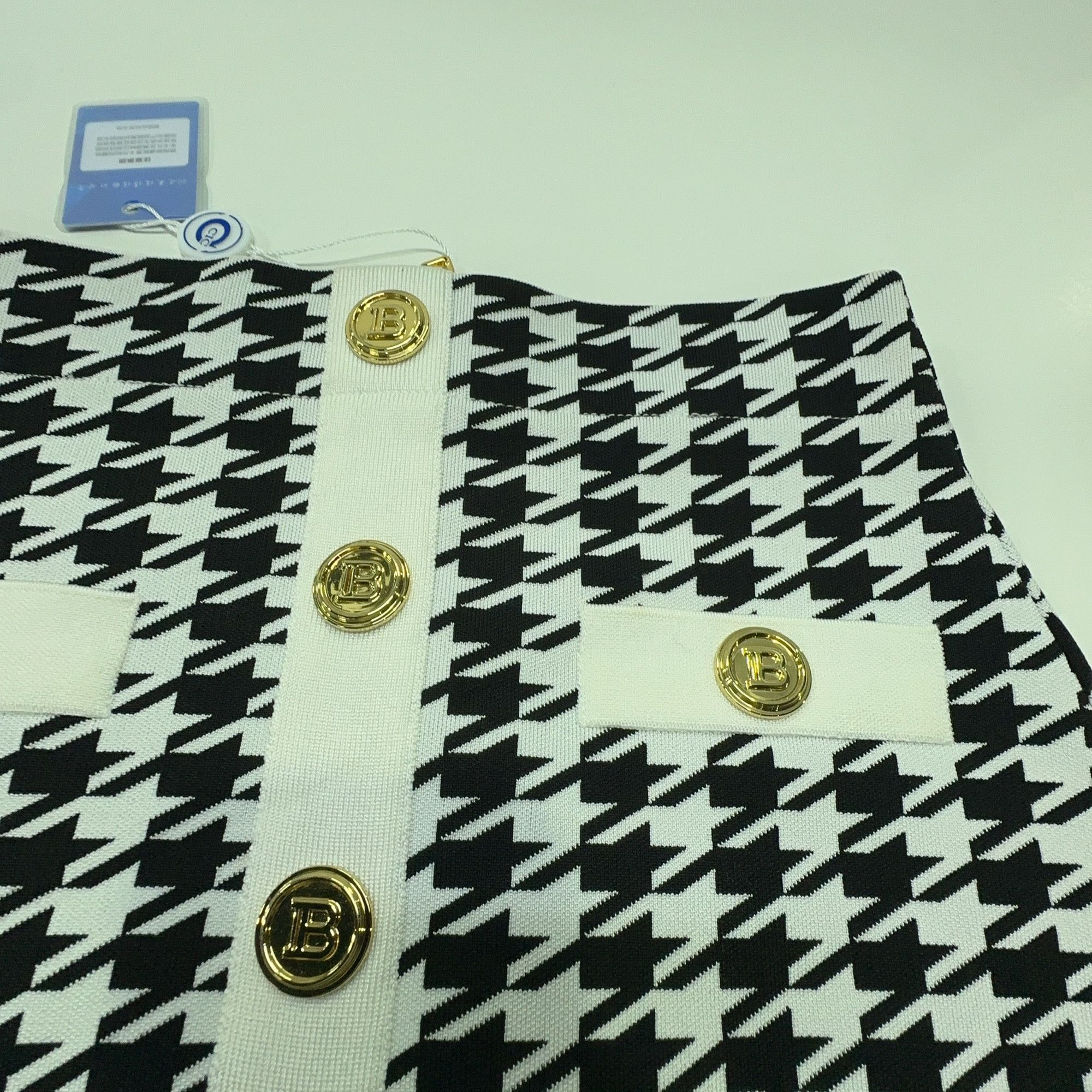 Balmain Balmain Houndstooth Mini Skirt Size 36 Size 26" / US 2 / IT 38 - 6 Thumbnail