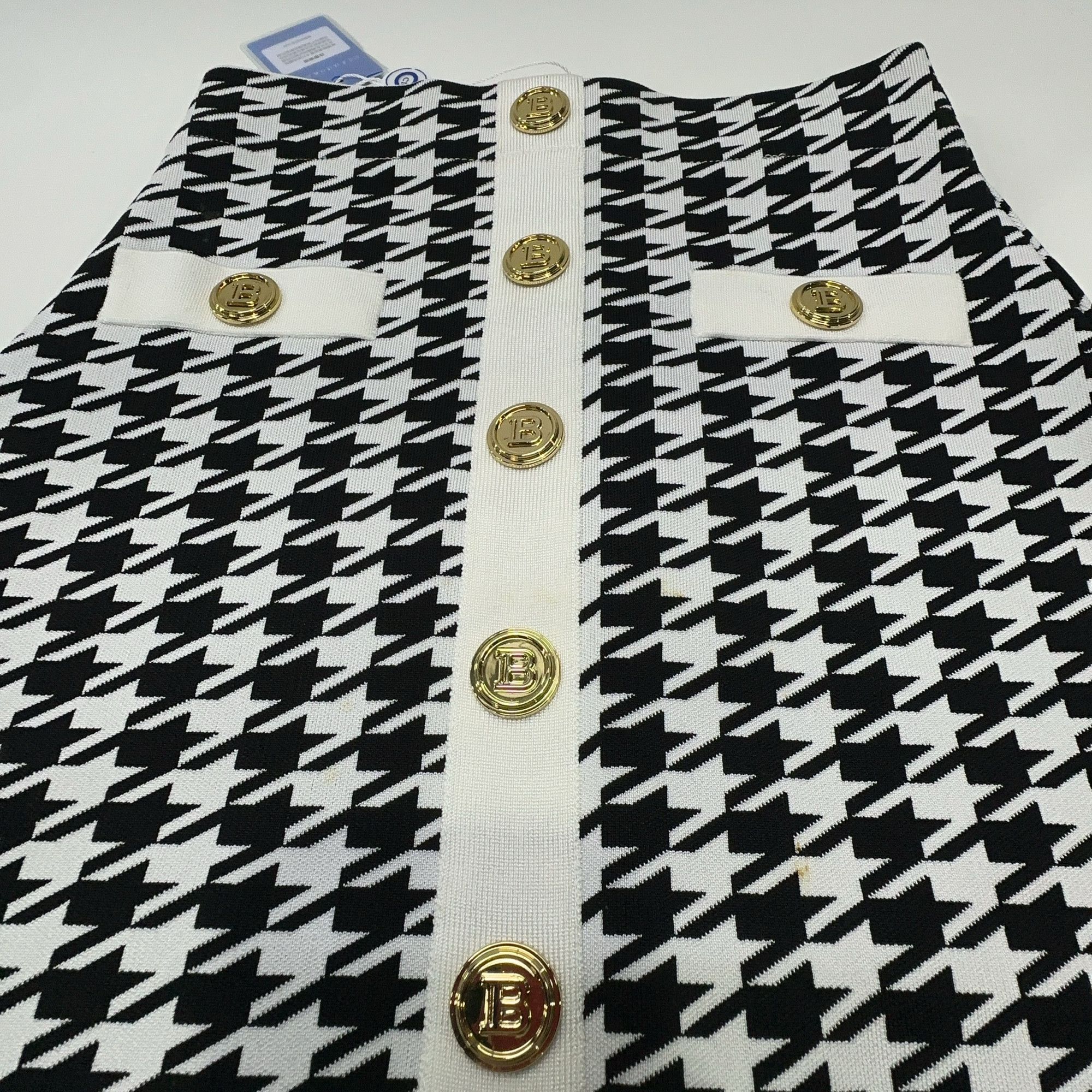 Balmain Balmain Houndstooth Mini Skirt Size 36 Size 26" / US 2 / IT 38 - 7 Thumbnail