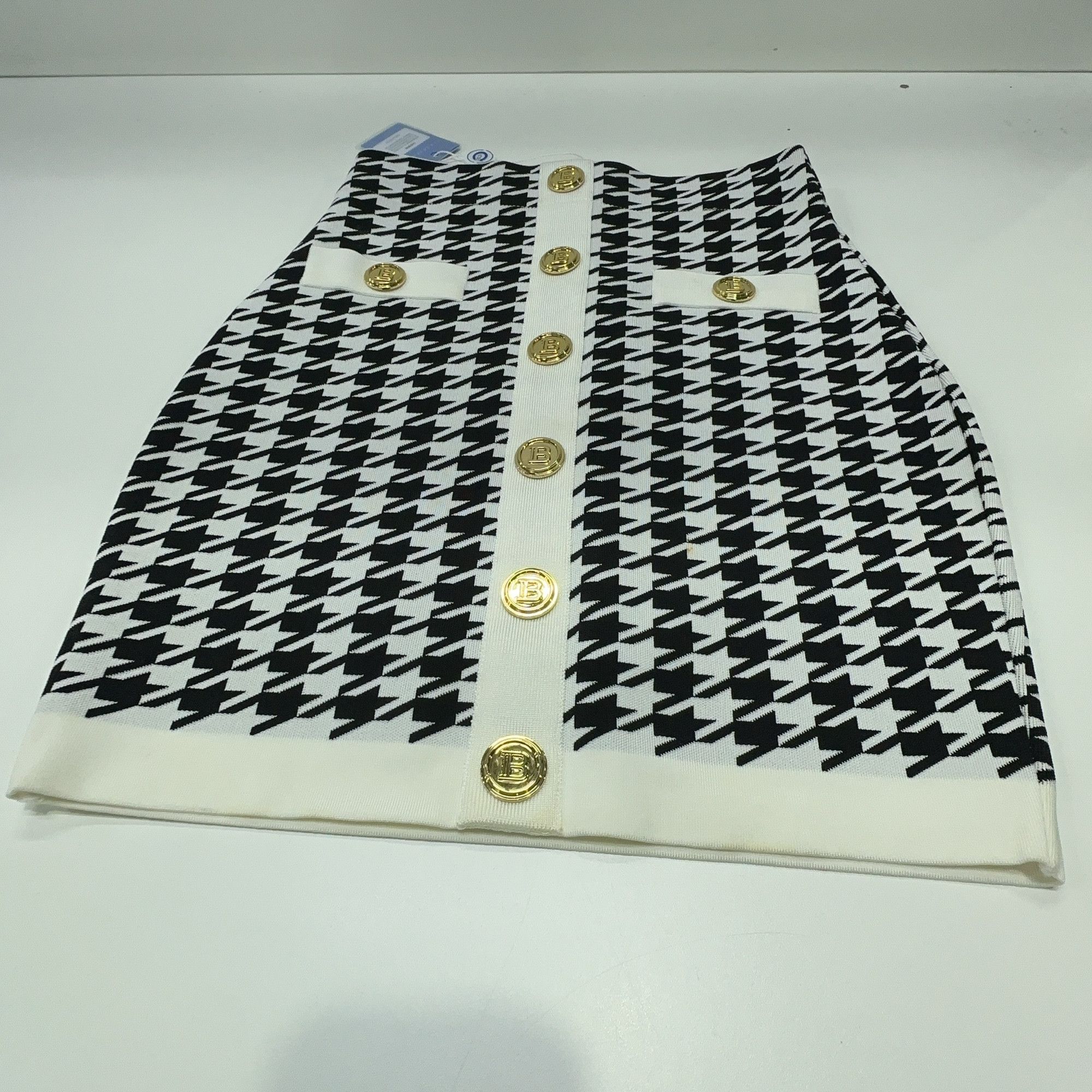 Balmain Balmain Houndstooth Mini Skirt Size 36 Size 26" / US 2 / IT 38 - 8 Thumbnail