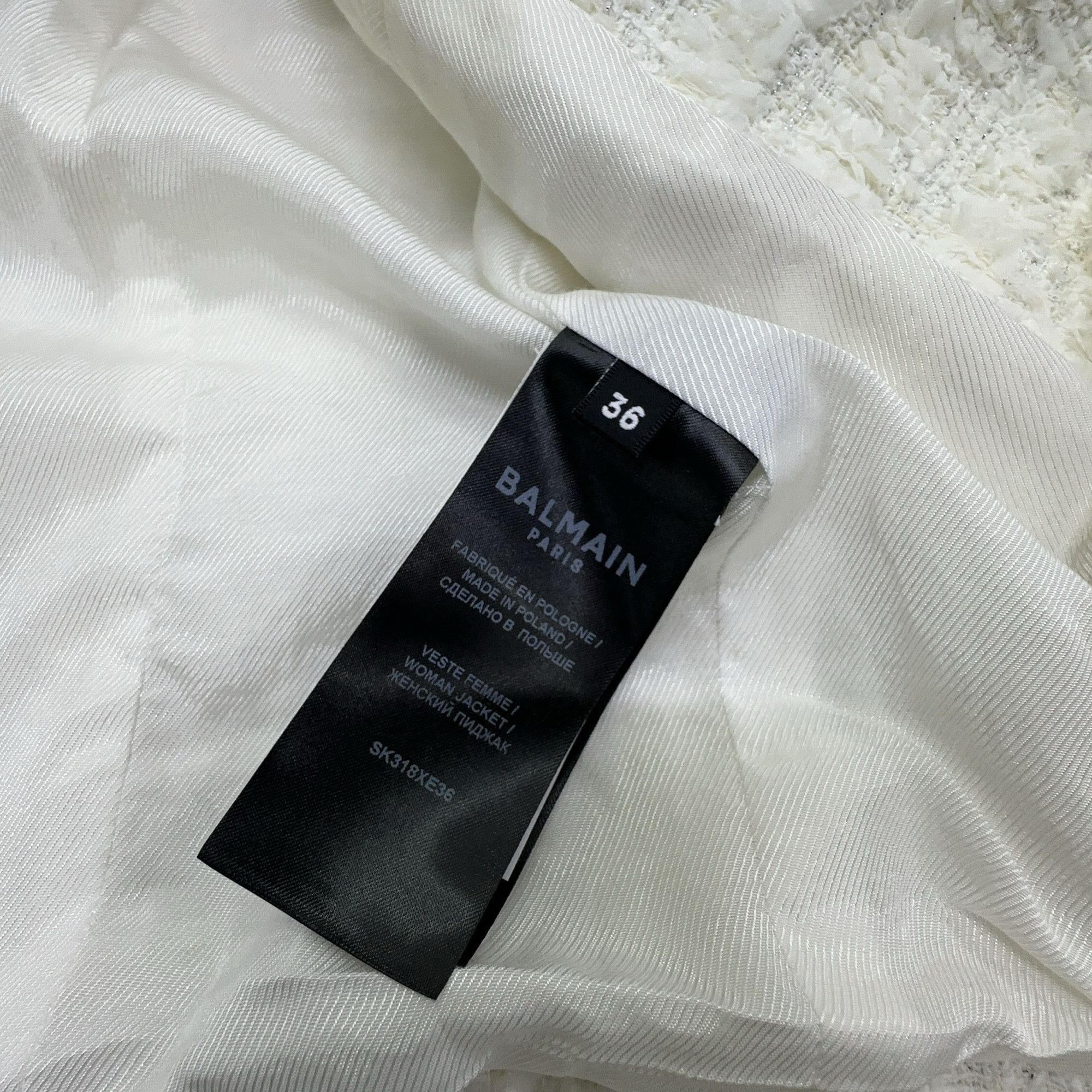 Balmain Balmain White Double-Breasted Blazer Size 36 Size XS / US 0-2 / IT 36-38 - 3 Thumbnail