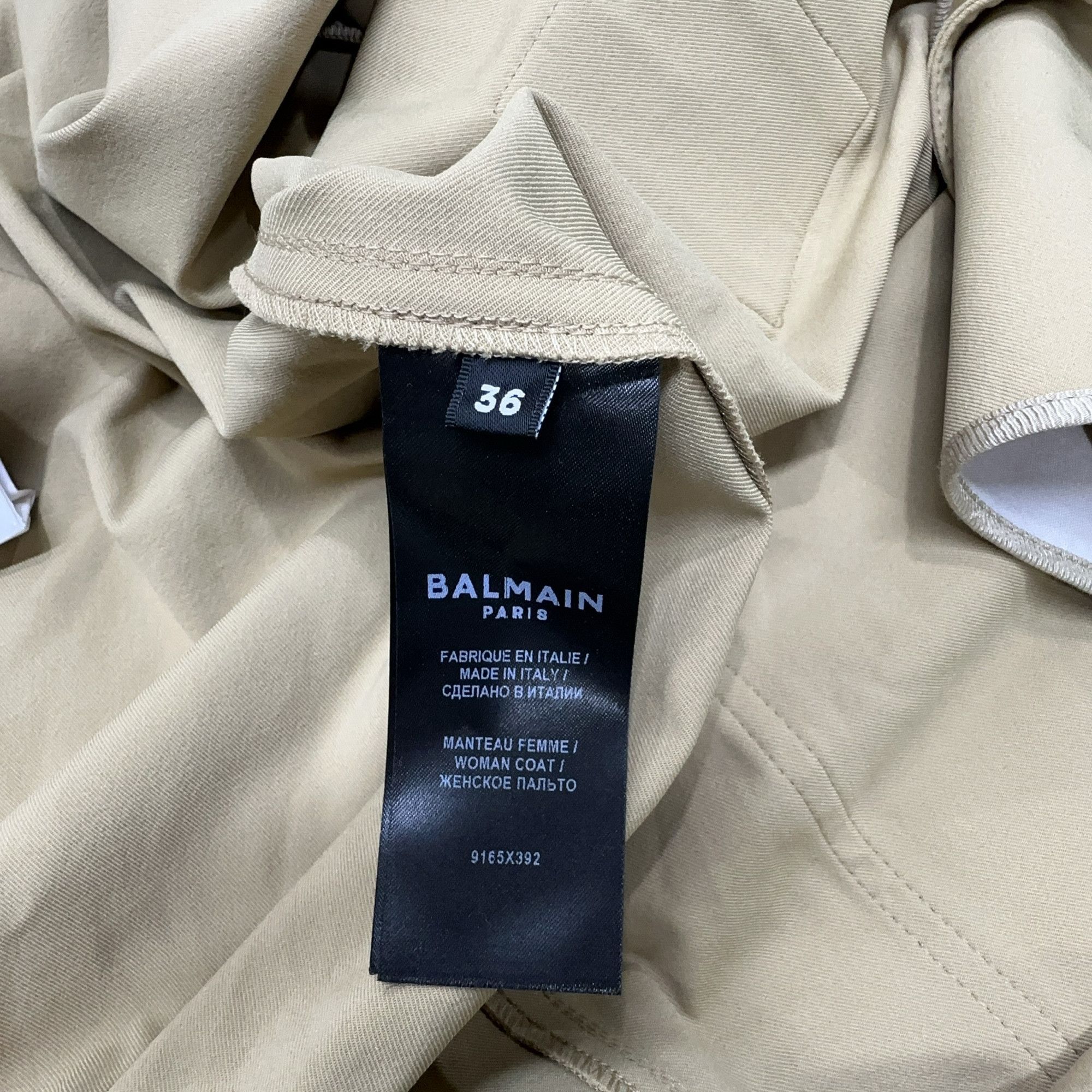 Balmain Balmain Khaki Belted Trench Coat Size 36 Size XS / US 0-2 / IT 36-38 - 5 Thumbnail