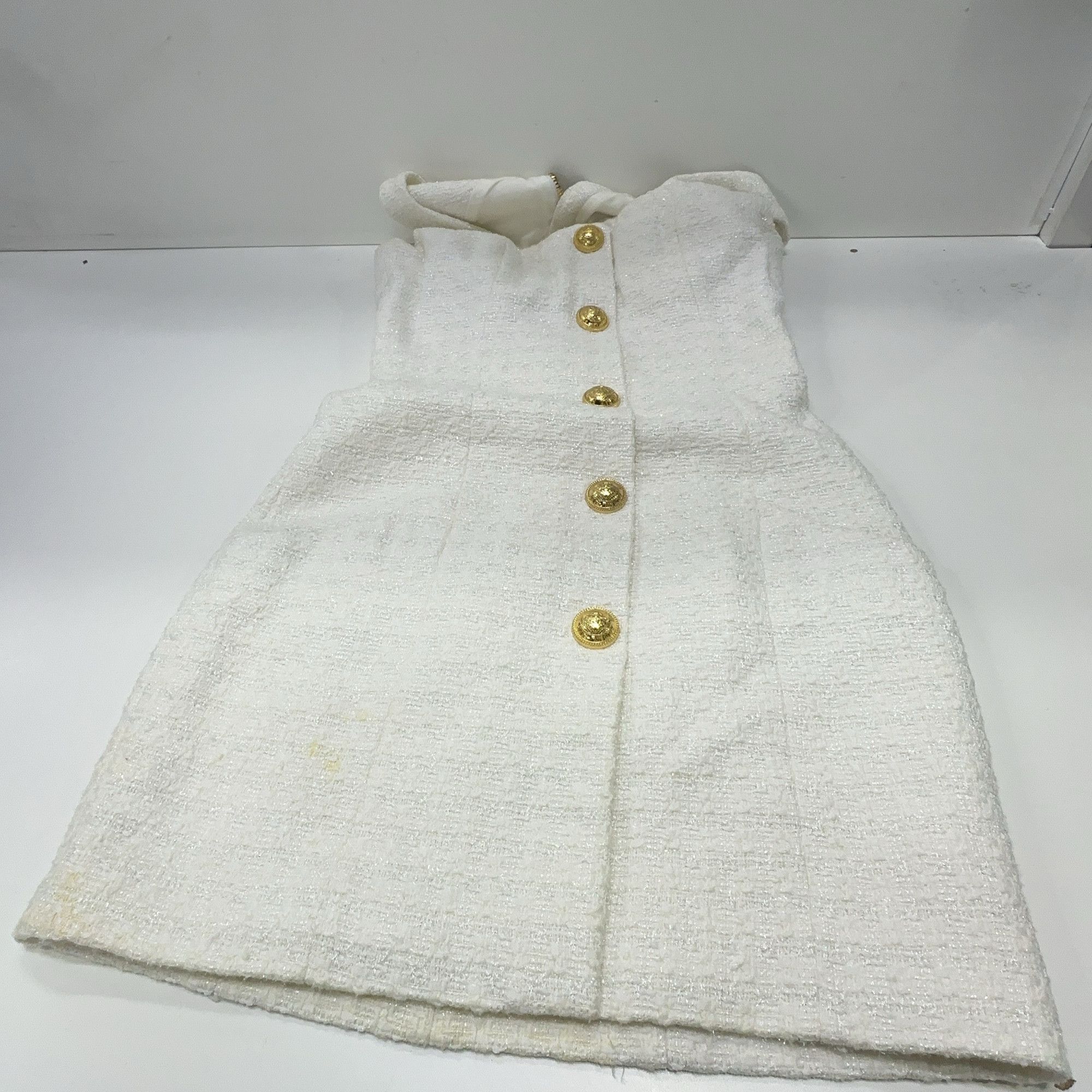 Balmain Balmain Gold Button Tweed Mini Dress Size 36 Size XS / US 0-2 / IT 36-38 - 8 Thumbnail