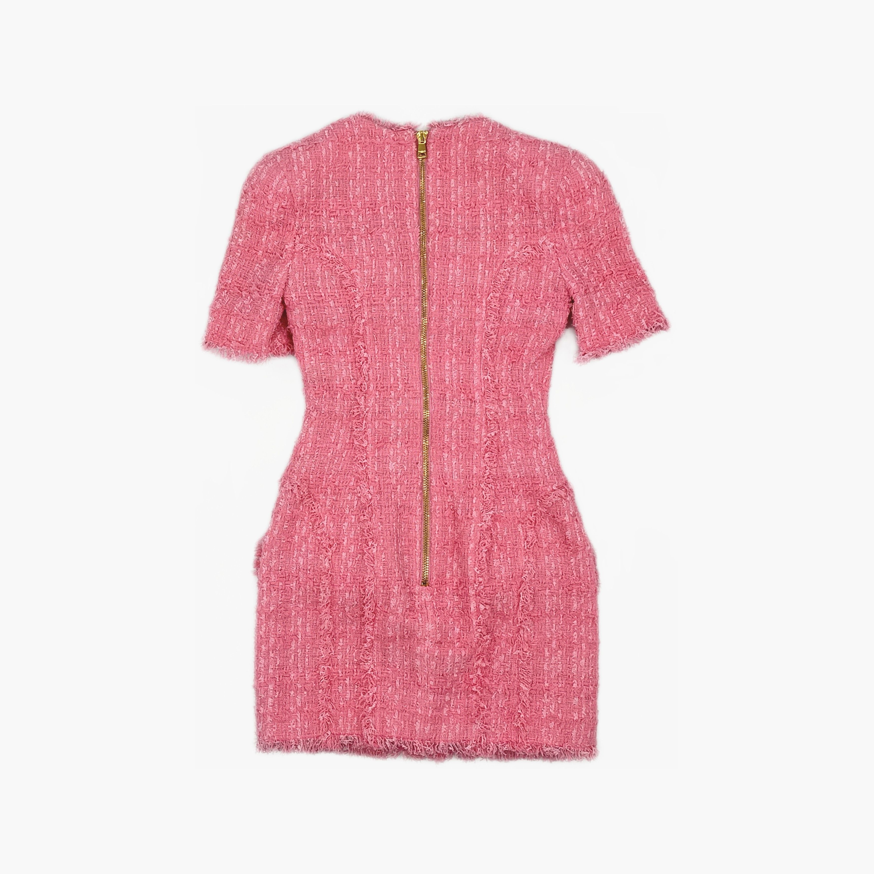 Balmain Balmain Pink Tweed Mini Dress Size 36 Size XS / US 0-2 / IT 36-38 - 2 Thumbnail