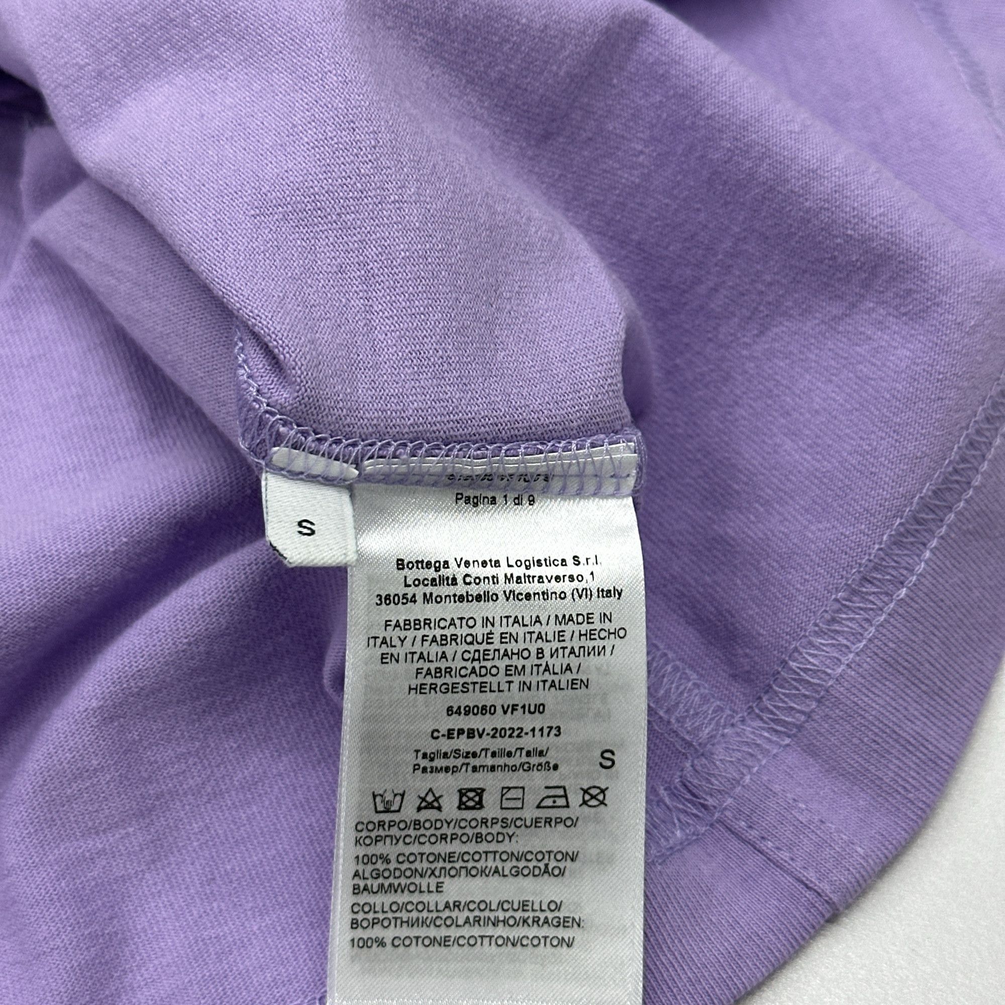 Bottega Veneta Bottega Veneta Purple Cotton T-Shirt Size S Size S / US 4 / IT 40 - 3 Thumbnail
