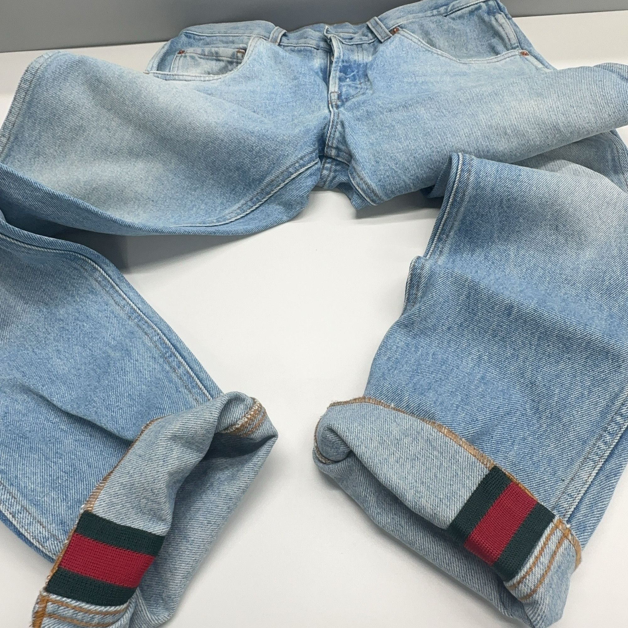 Gucci Gucci Web Striped Cuff Jeans Size 30 Size US 30 / EU 46 - 8 Thumbnail
