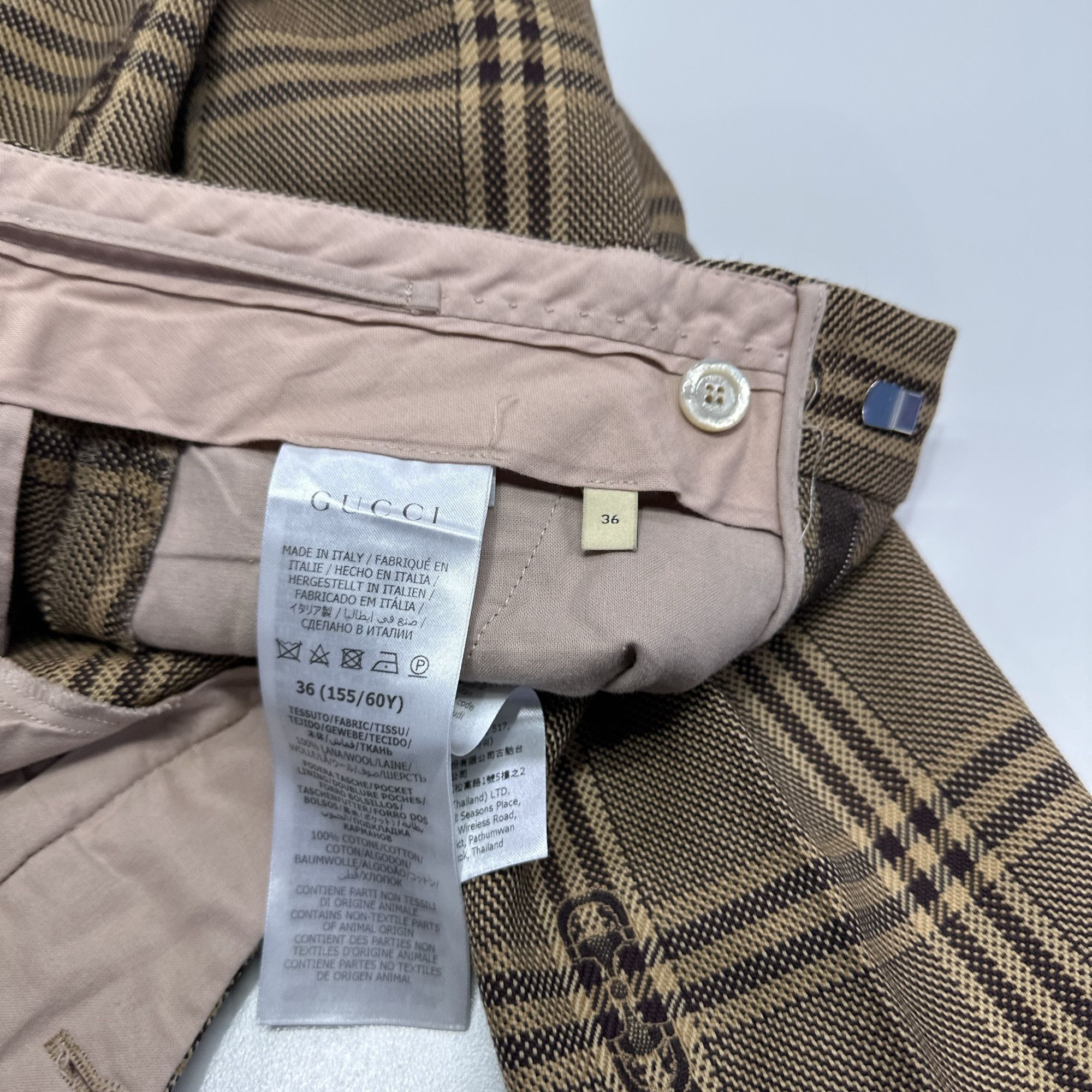 Gucci Gucci Plaid Horsebit Trousers Size 36 Size 25" / US 0 / IT 36 - 4 Thumbnail