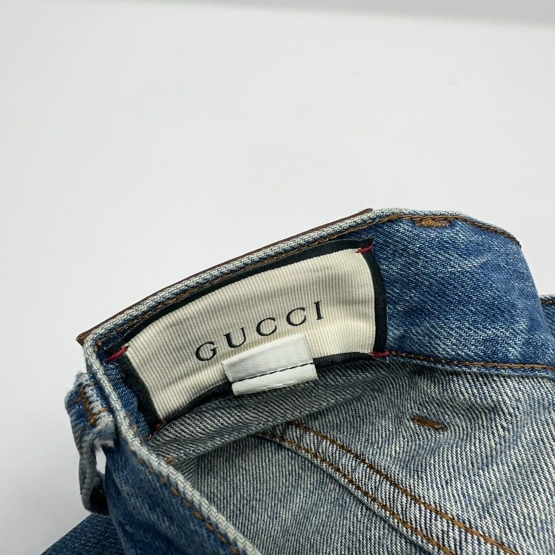 Gucci Gucci Embroidered Denim Jeans Size 33 Size US 33 - 5 Thumbnail