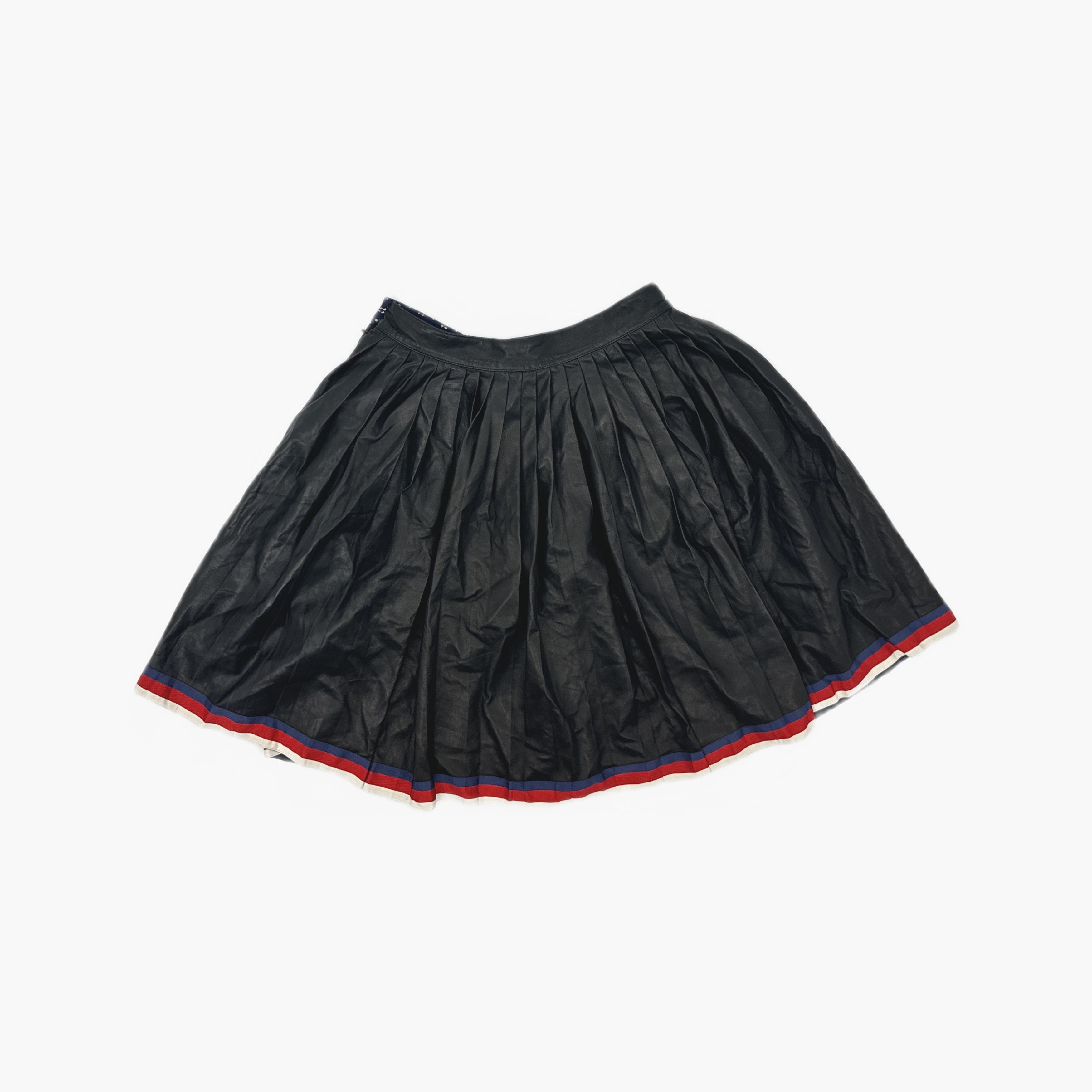 Gucci Gucci Pleated Leather Mini Skirt Size 42 Size 28" / US 6 / IT 42 - 2 Thumbnail