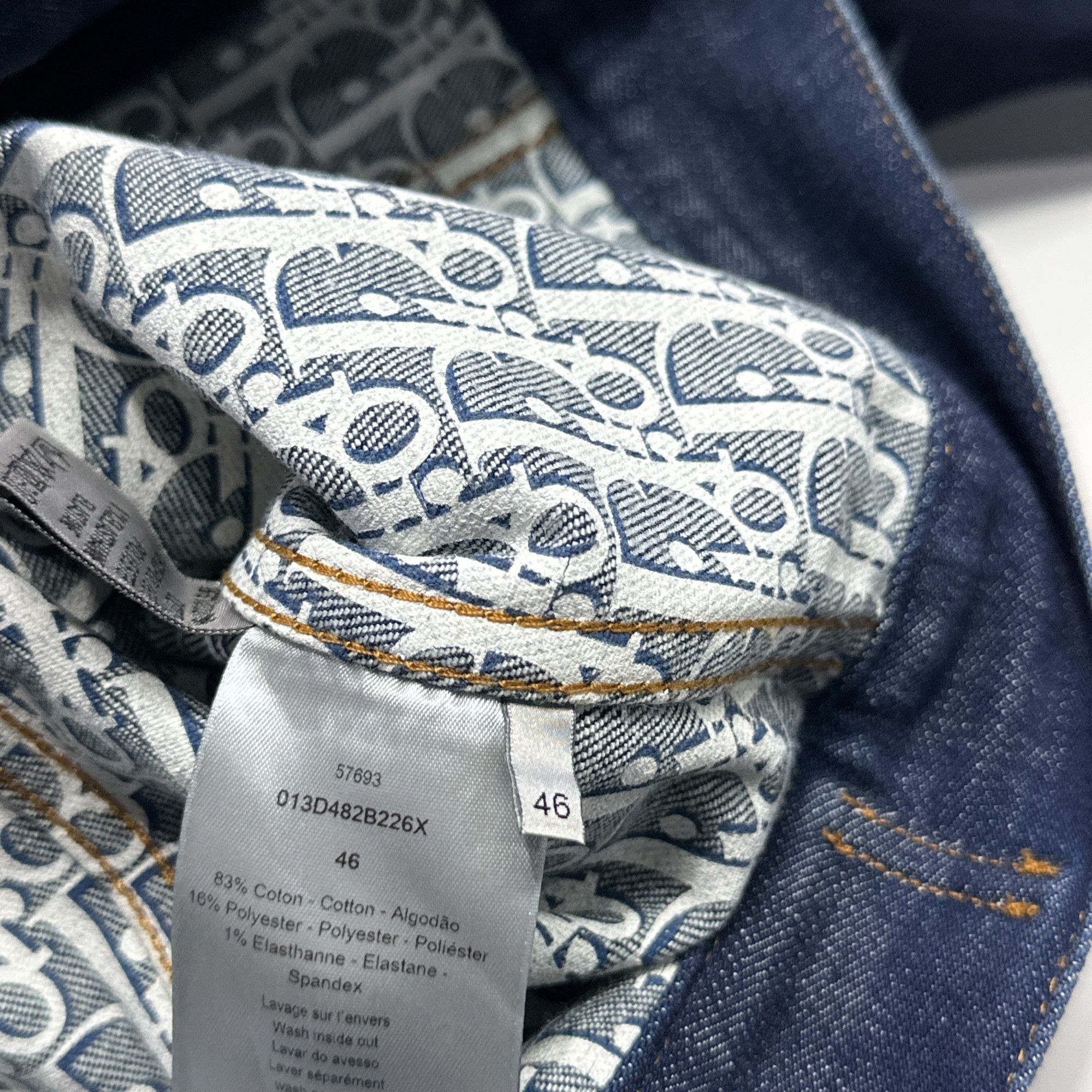Dior Dior Oblique Lining Denim Jacket Size S Size US S / EU 44-46 / 1 - 4 Thumbnail