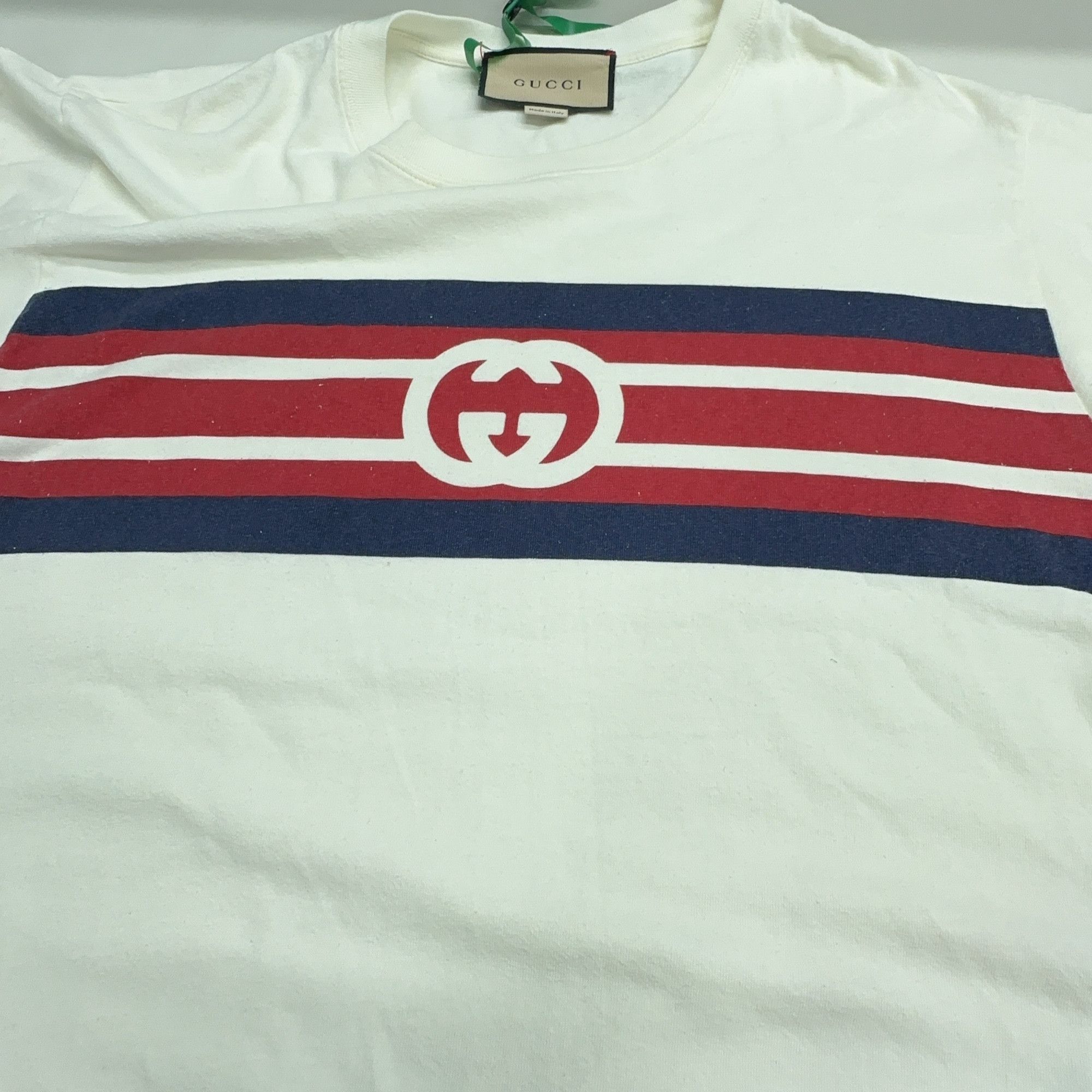Gucci Gucci Striped Logo T-Shirt Size XS Size US XS / EU 42 / 0 - 7 Thumbnail