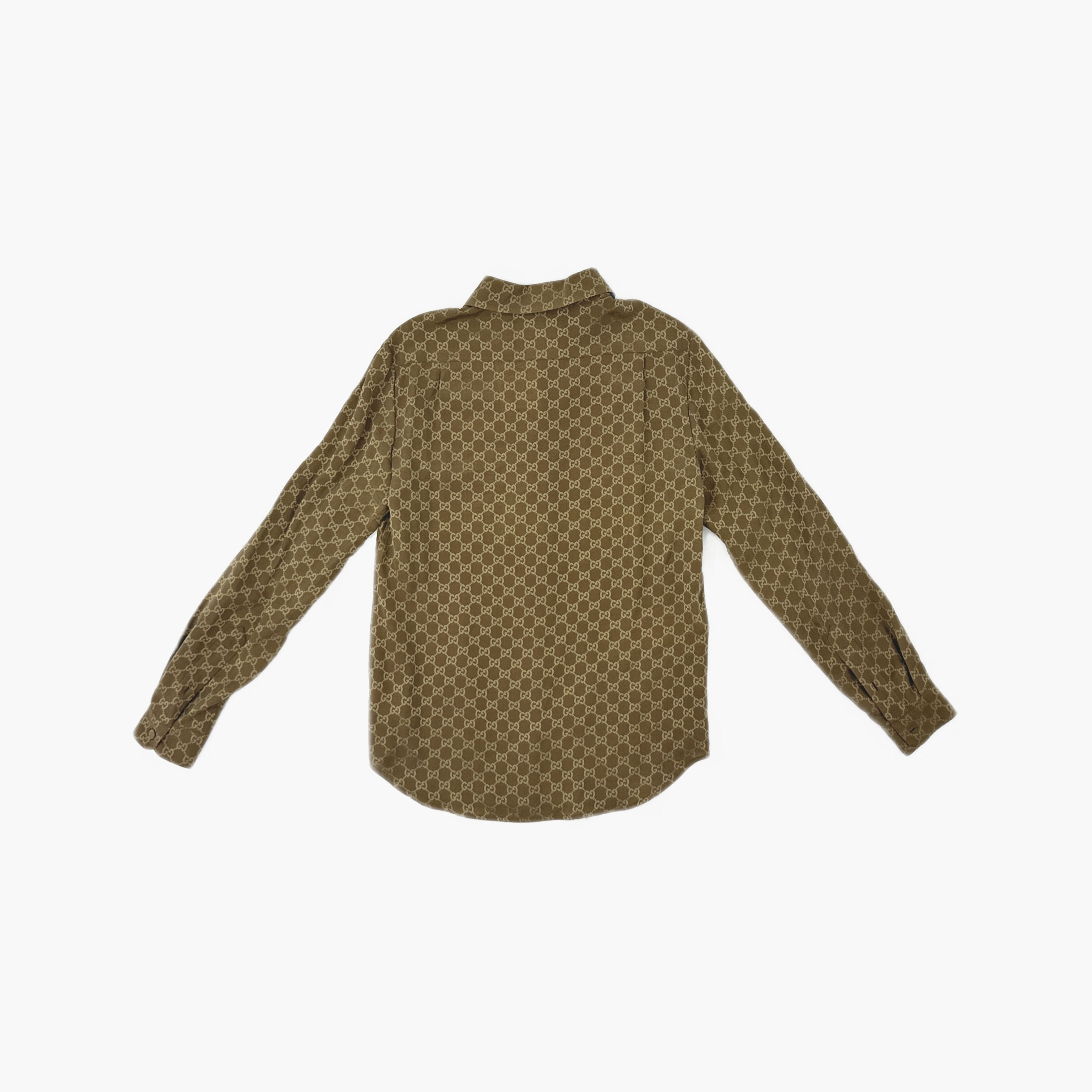 Gucci Gucci Monogram Silk Button Up Shirt Size 36 Size XS / US 0-2 / IT 36-38 - 2 Thumbnail
