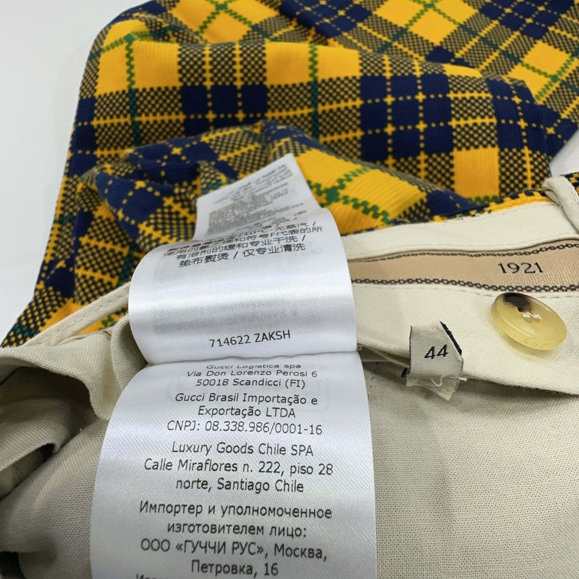Gucci Gucci Yellow Plaid Casual Pants Size 28 Size US 28 / EU 44 - 5 Thumbnail