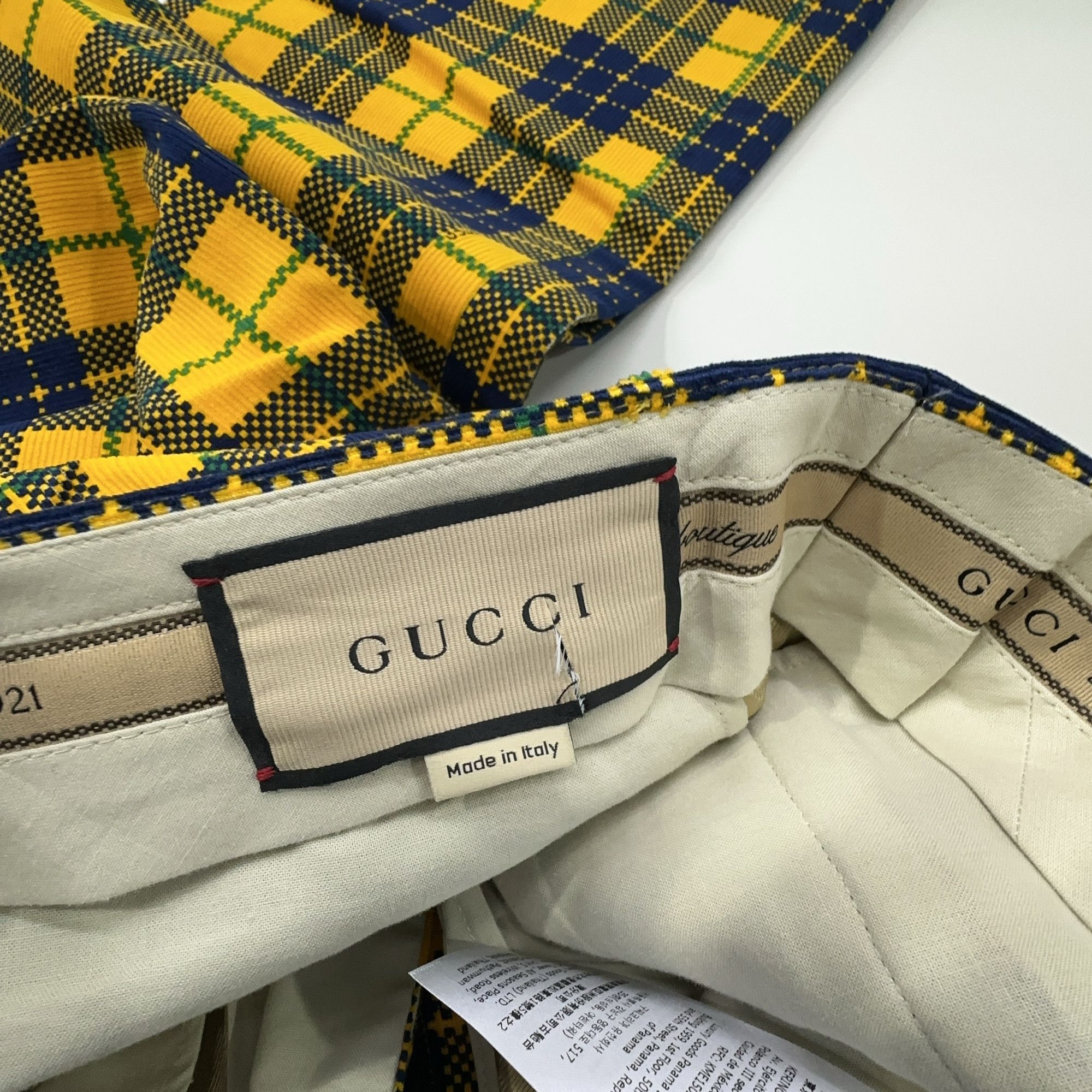 Gucci Gucci Yellow Plaid Casual Pants Size 28 Size US 28 / EU 44 - 6 Thumbnail