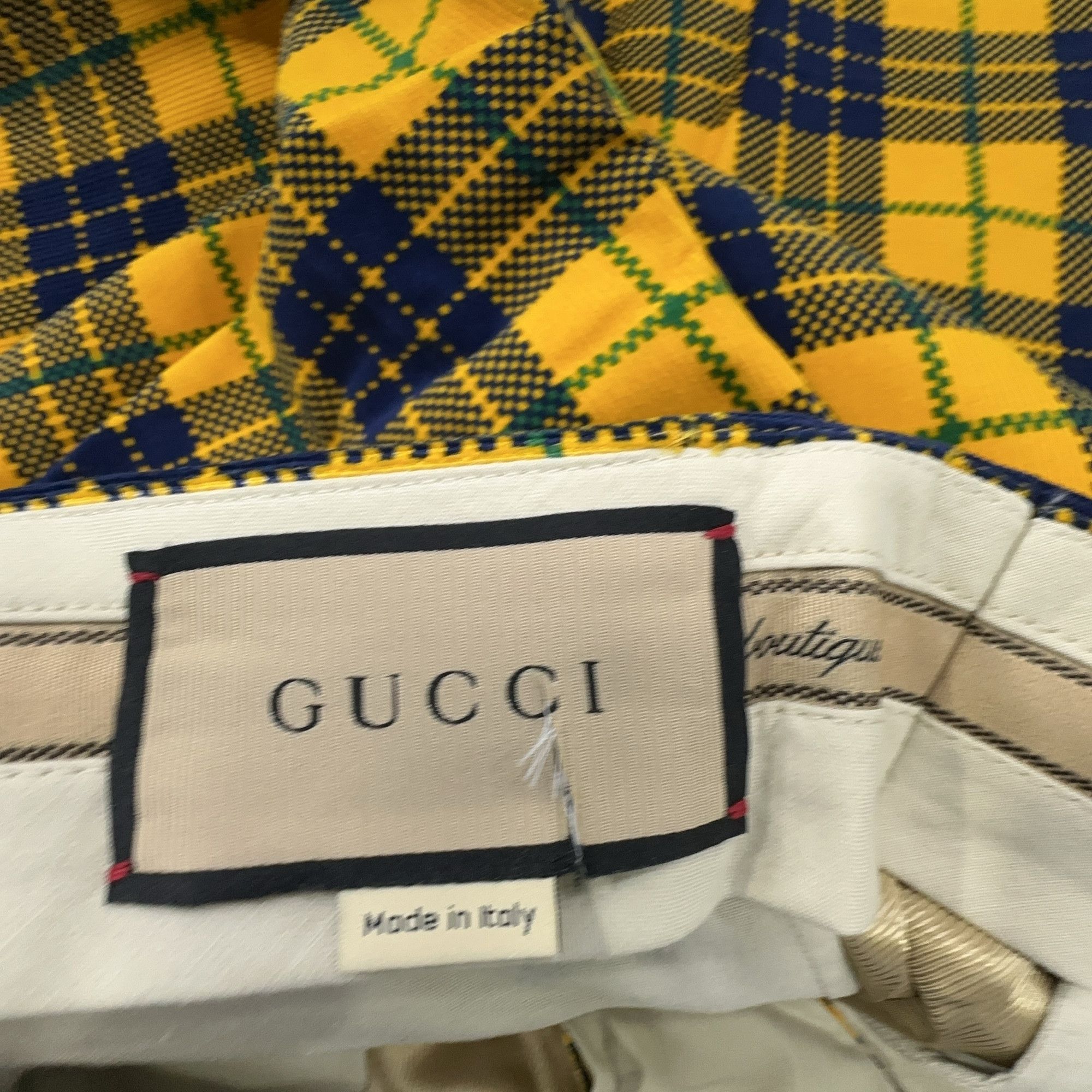 Gucci Gucci Yellow Plaid Casual Pants Size 28 Size US 28 / EU 44 - 3 Thumbnail