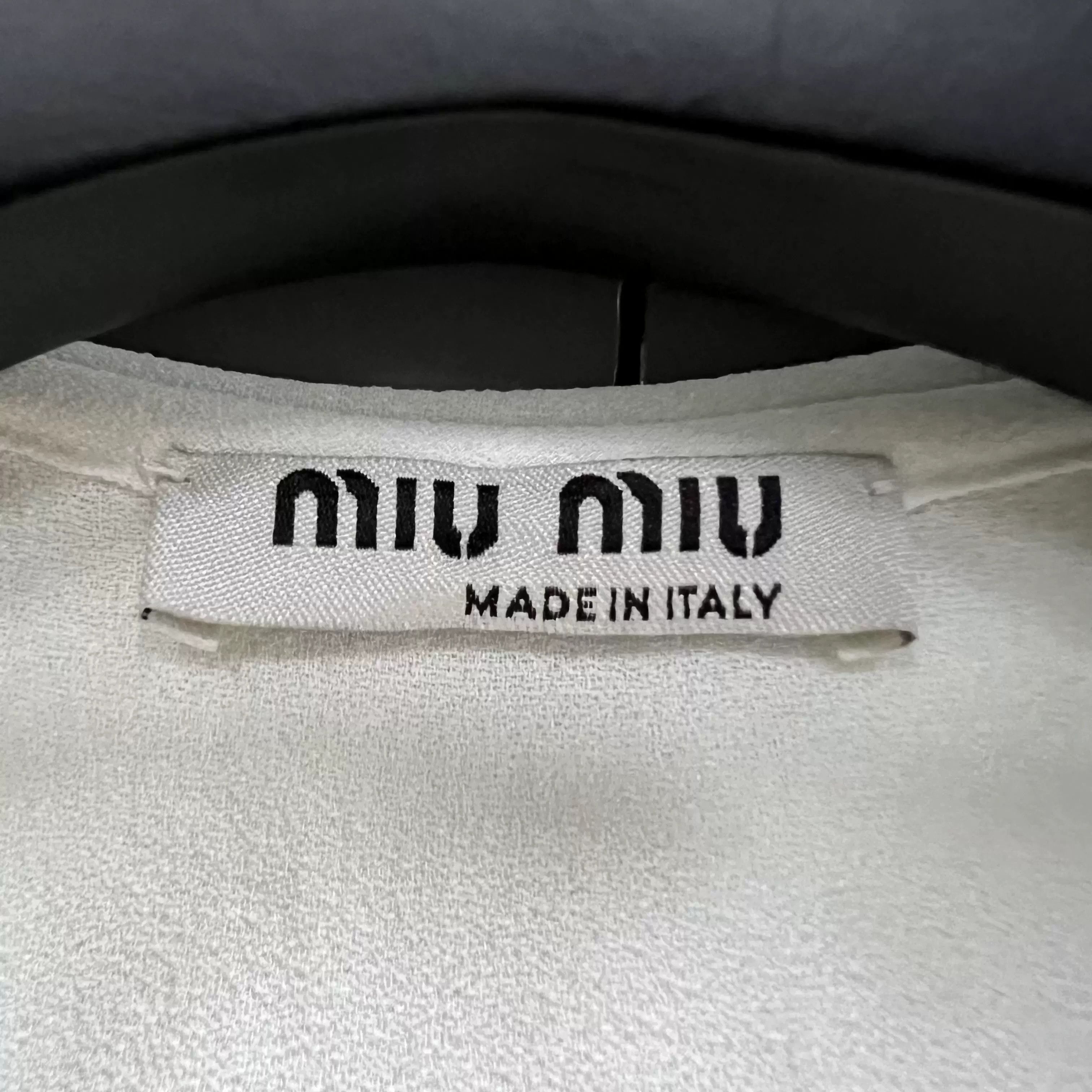 Miu Miu Miu Miu Crystal Embellished Collar Shirt Size 38 Size XS / US 0-2 / IT 36-38 - 3 Thumbnail