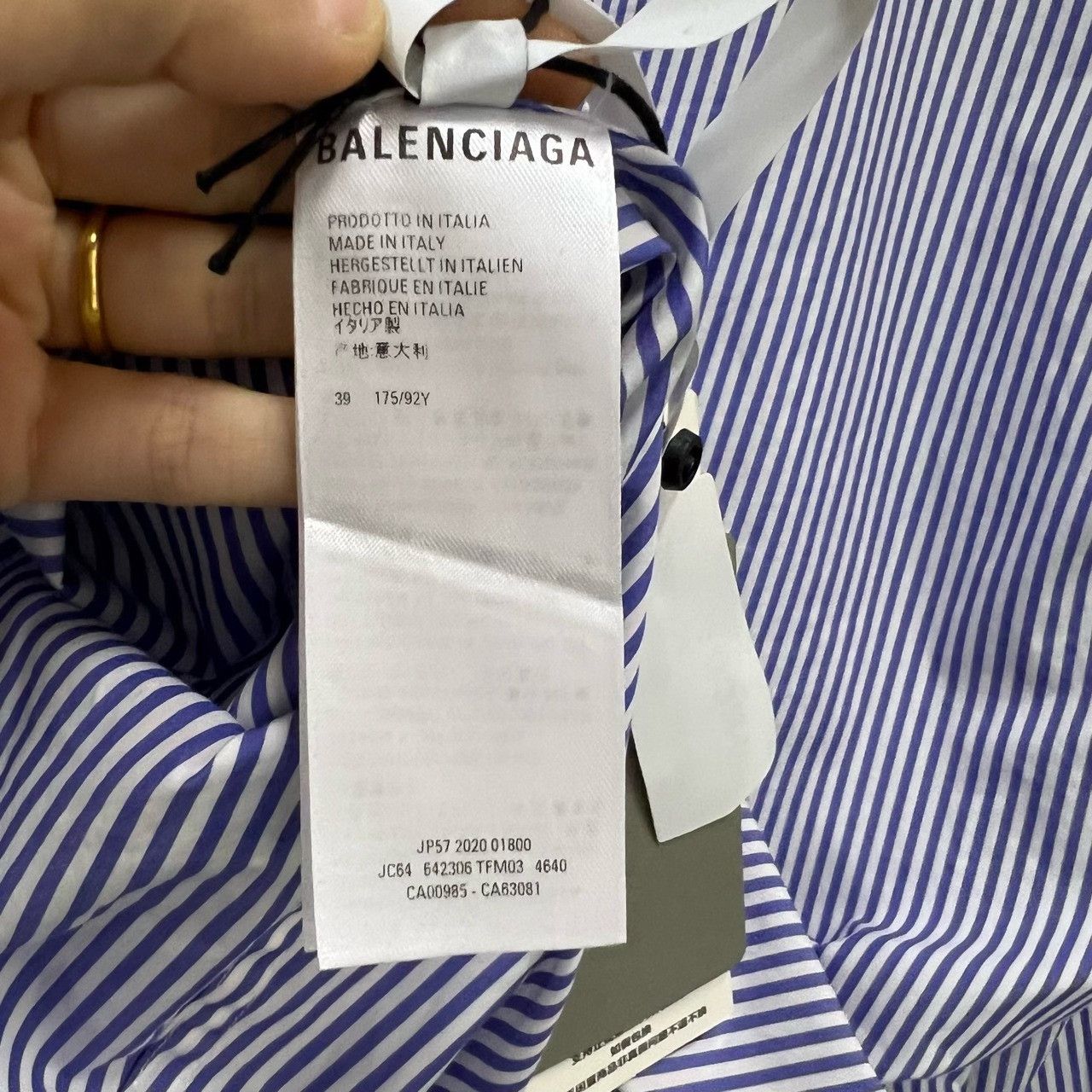 Balenciaga Balenciaga Striped Shirt Size M Size US M / EU 48-50 / 2 - 5 Thumbnail