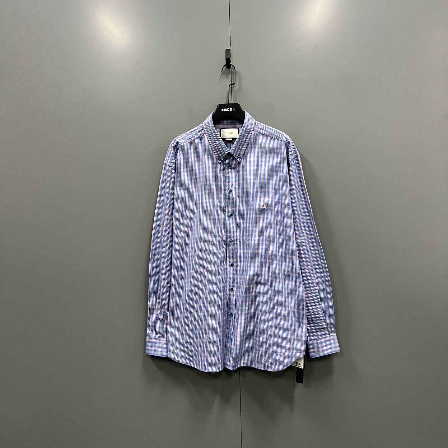 Gucci Gucci Pig Embroidery Plaid Shirt Size S Size US S / EU 44-46 / 1 - 2 Thumbnail