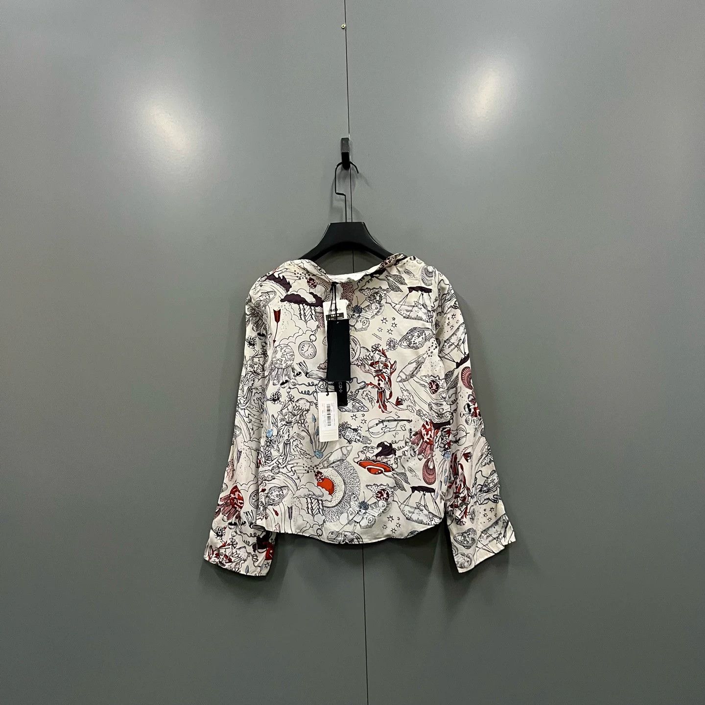 DOROTHEE SCHUMACHER Dorothee Schumacher Graphic Print Silk Blend Blouse Size XS Size XS / US 0-2 / IT 36-38 - 3 Thumbnail