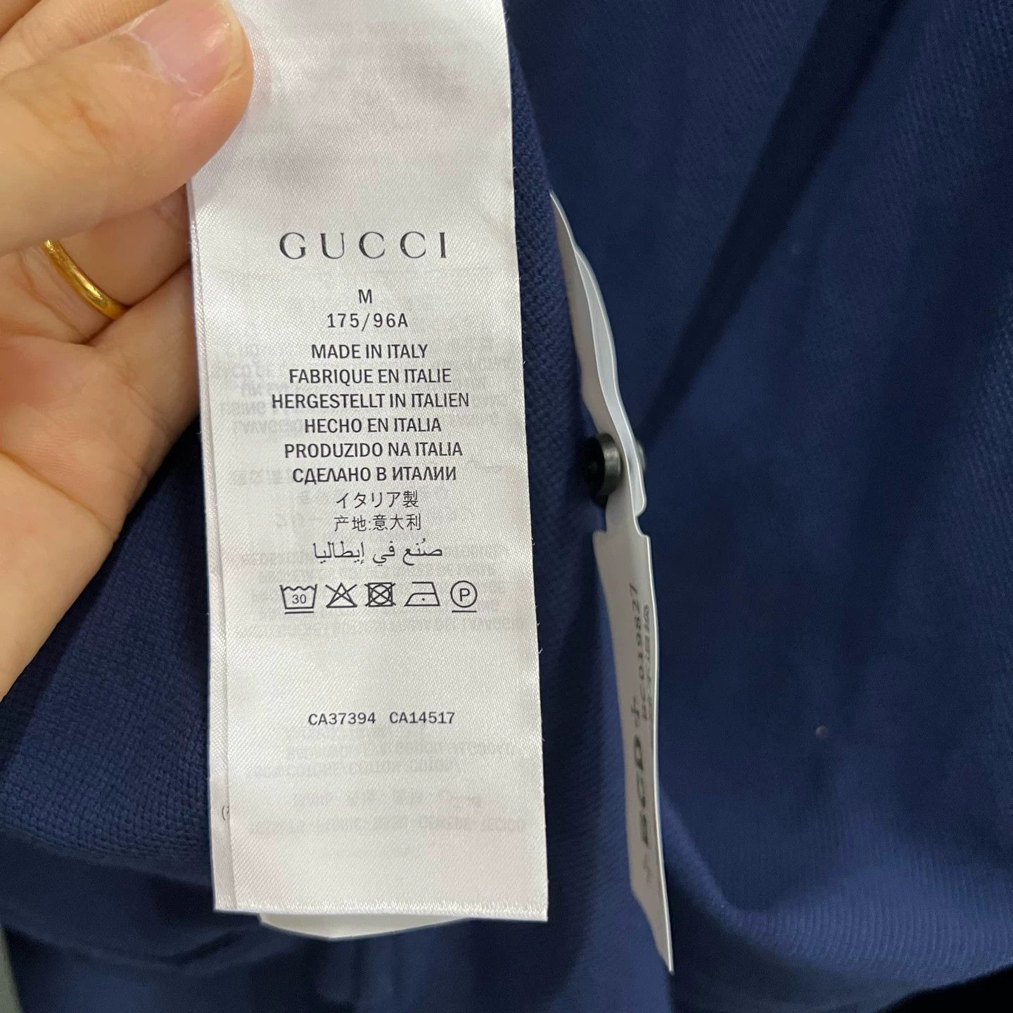 Gucci Gucci Blue Long Sleeve Polo Size M Size US M / EU 48-50 / 2 - 5 Thumbnail