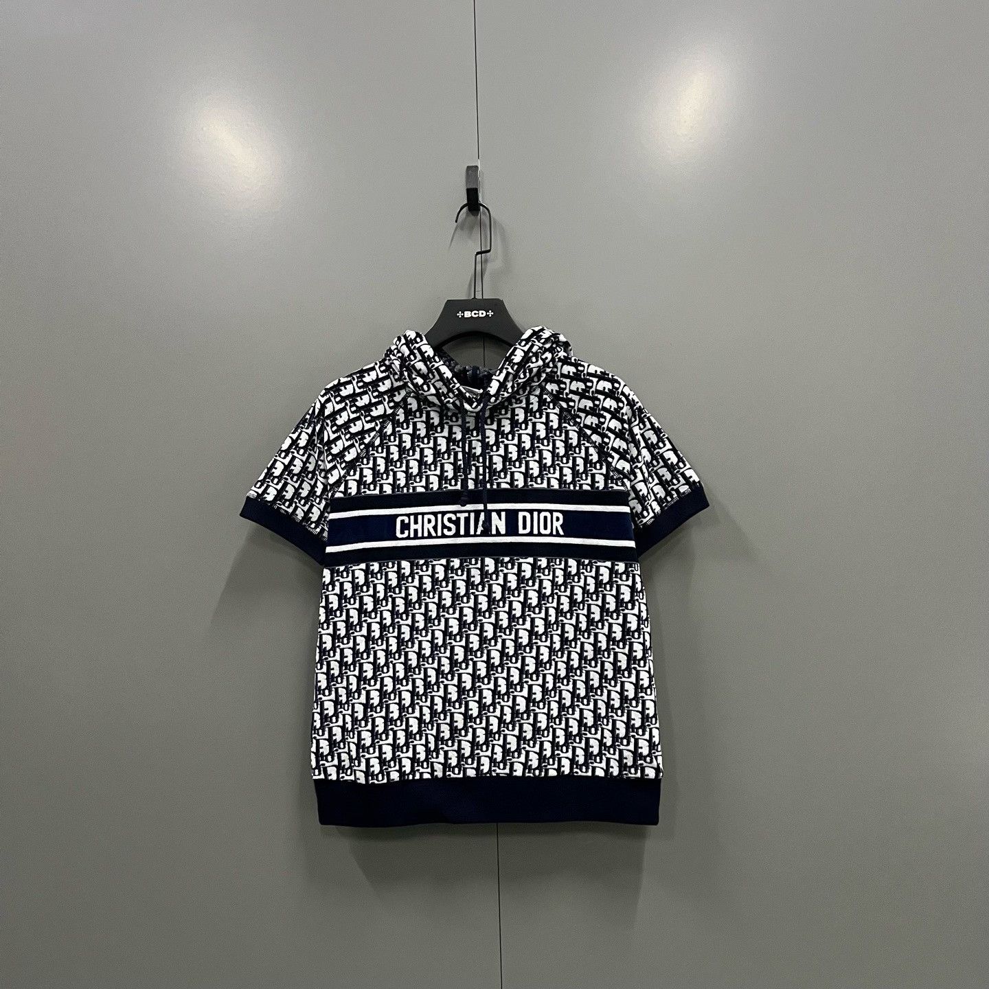 Dior Dior Oblique Short Sleeve Hoodie Size M Size US M / EU 48-50 / 2 - 2 Thumbnail