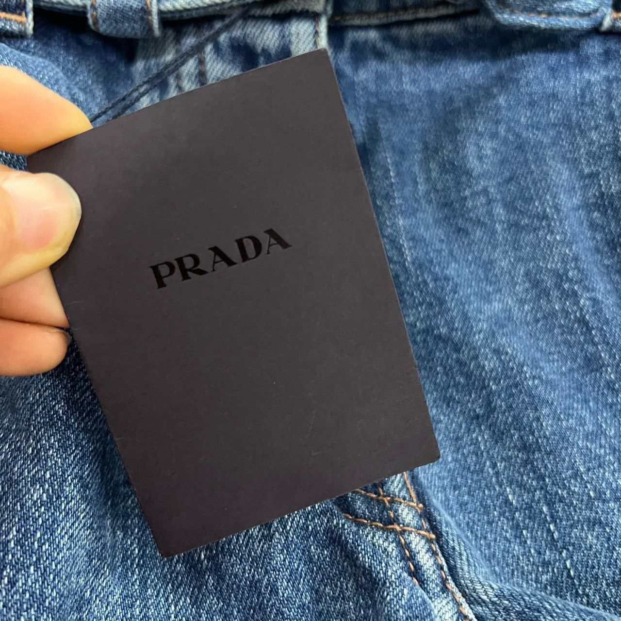 Prada Prada Belted Denim Shorts Size 26 Size 26" / US 2 / IT 38 - 6 Thumbnail