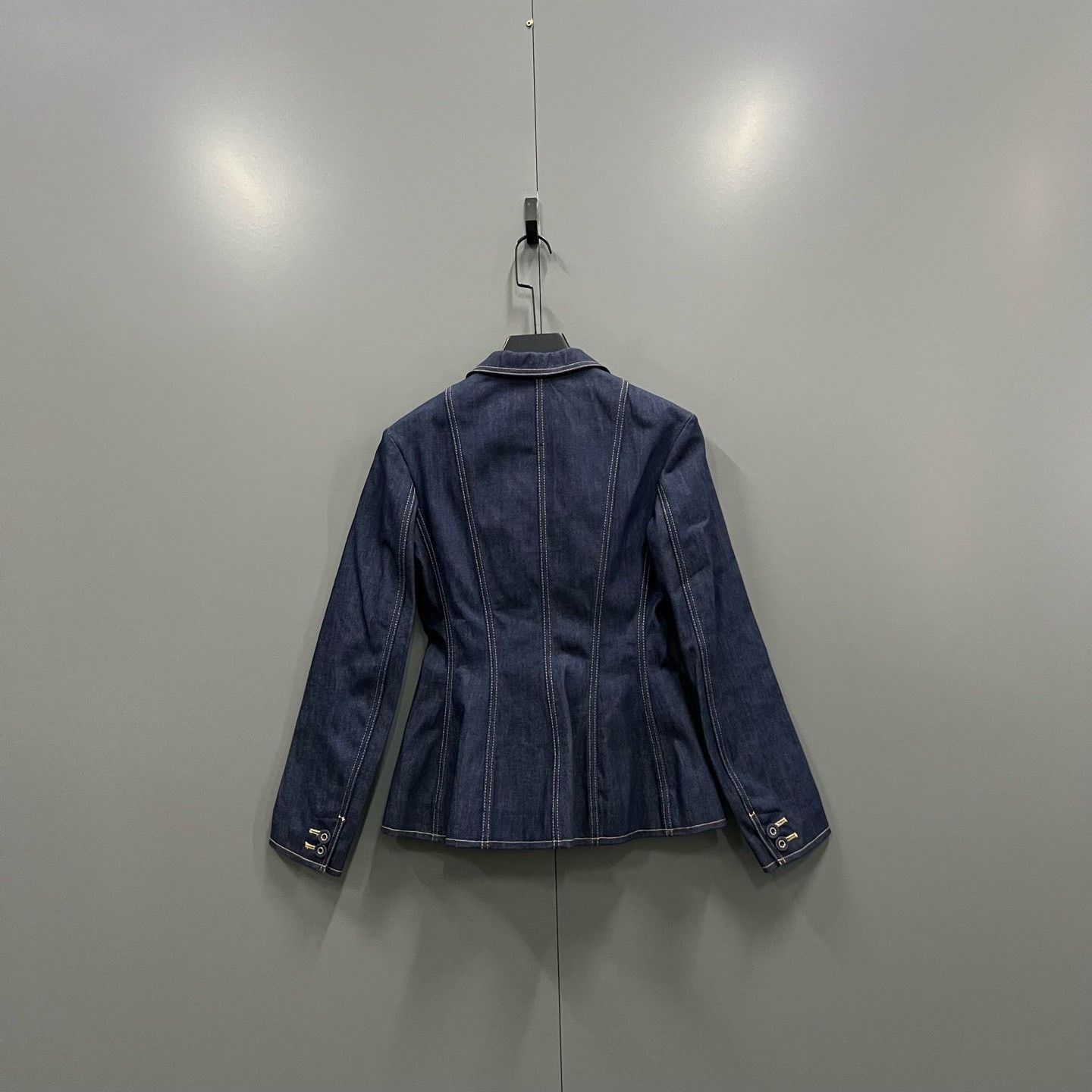 Dior Dior Bee Logo Denim Blazer Size FR 36 Size XS / US 0-2 / IT 36-38 - 3 Thumbnail