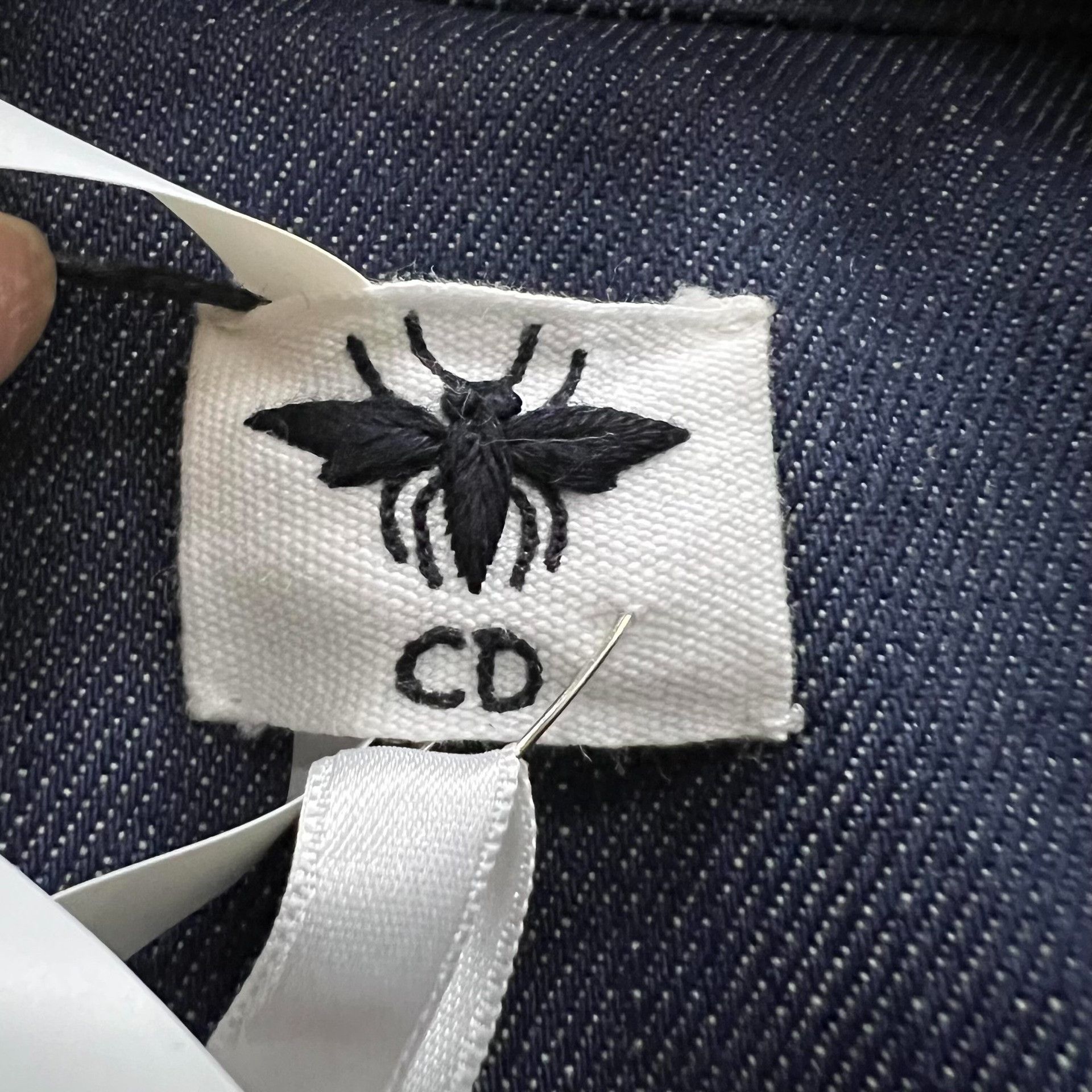 Dior Dior Bee Logo Denim Blazer Size FR 36 Size XS / US 0-2 / IT 36-38 - 5 Thumbnail
