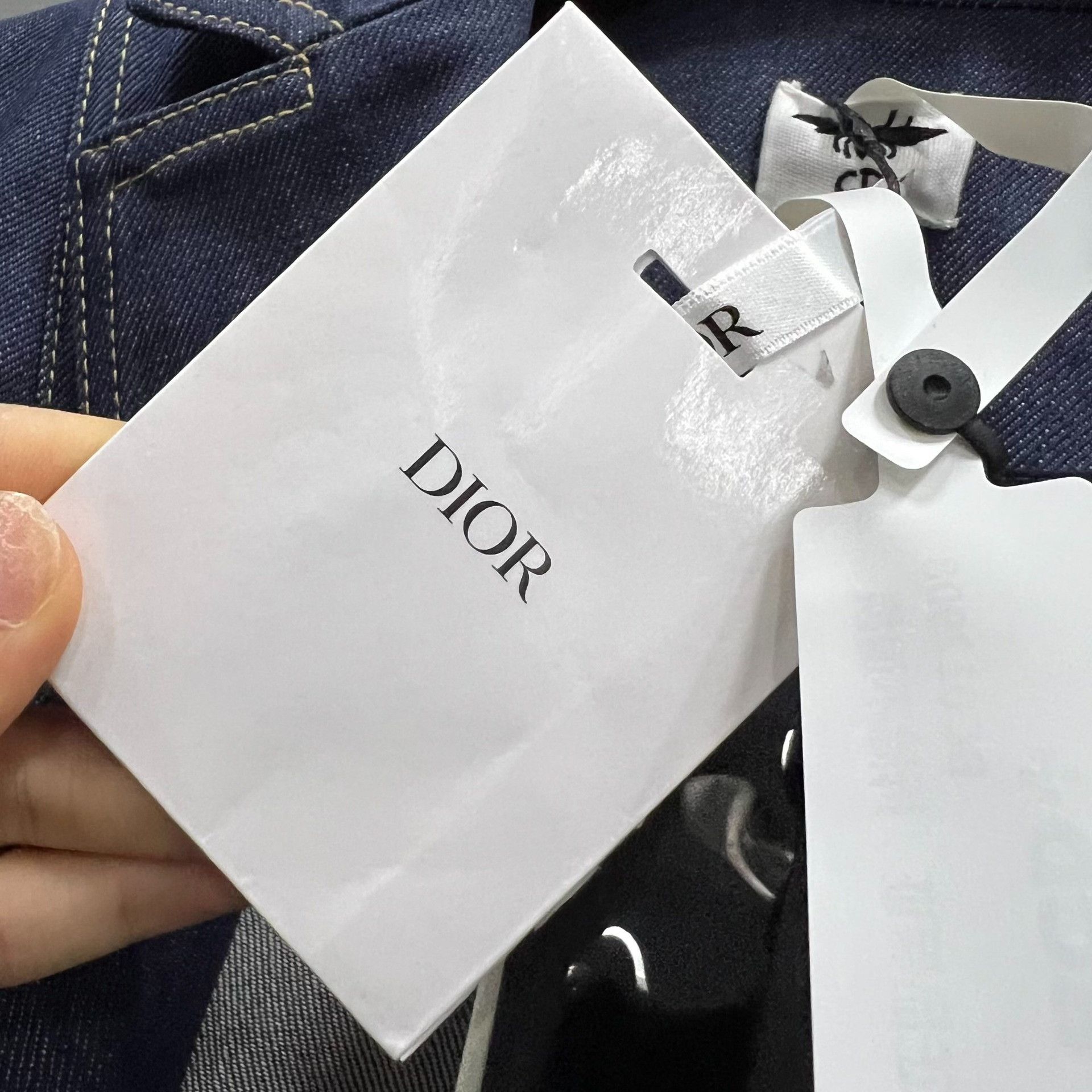Dior Dior Bee Logo Denim Blazer Size FR 36 Size XS / US 0-2 / IT 36-38 - 6 Thumbnail