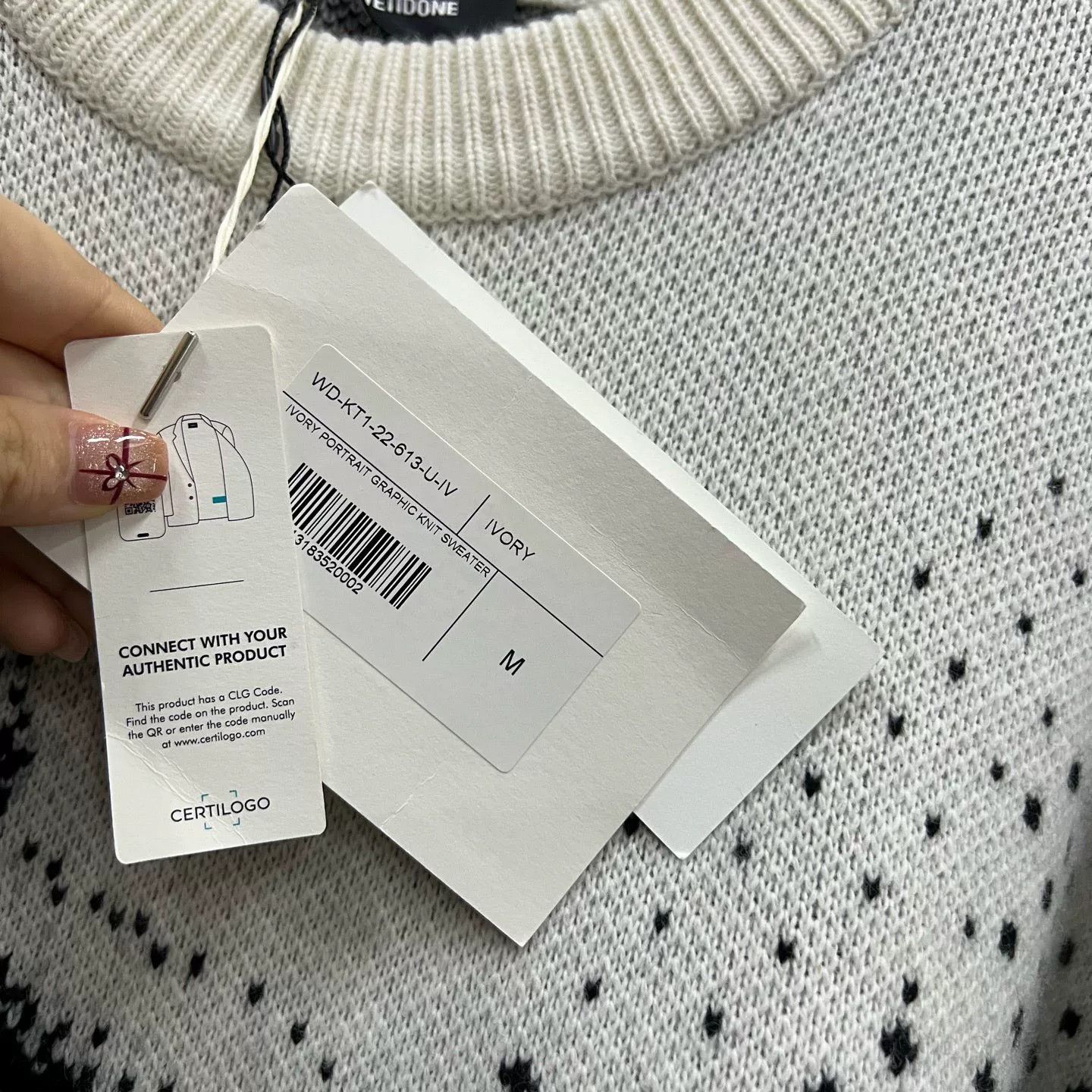 WE11DONE WE11DONE Portrait Graphic Knit Sweater Size M Size US M / EU 48-50 / 2 - 7 Thumbnail