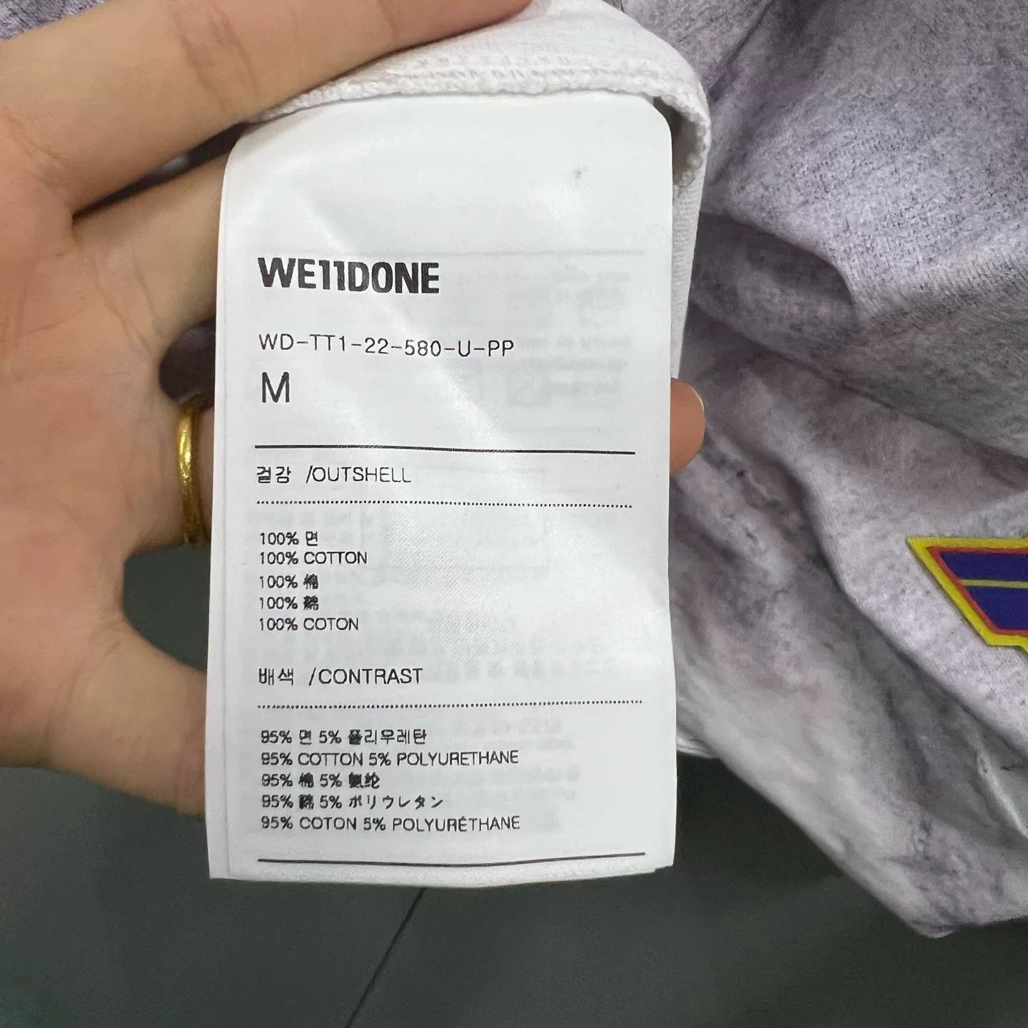WE11DONE We11done Purple Washed Logo Long Sleeve T-Shirt Size M Size US M / EU 48-50 / 2 - 4 Thumbnail