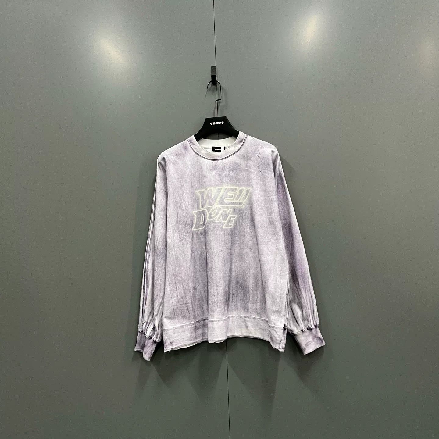 WE11DONE We11done Purple Washed Logo Long Sleeve T-Shirt Size M Size US M / EU 48-50 / 2 - 2 Thumbnail