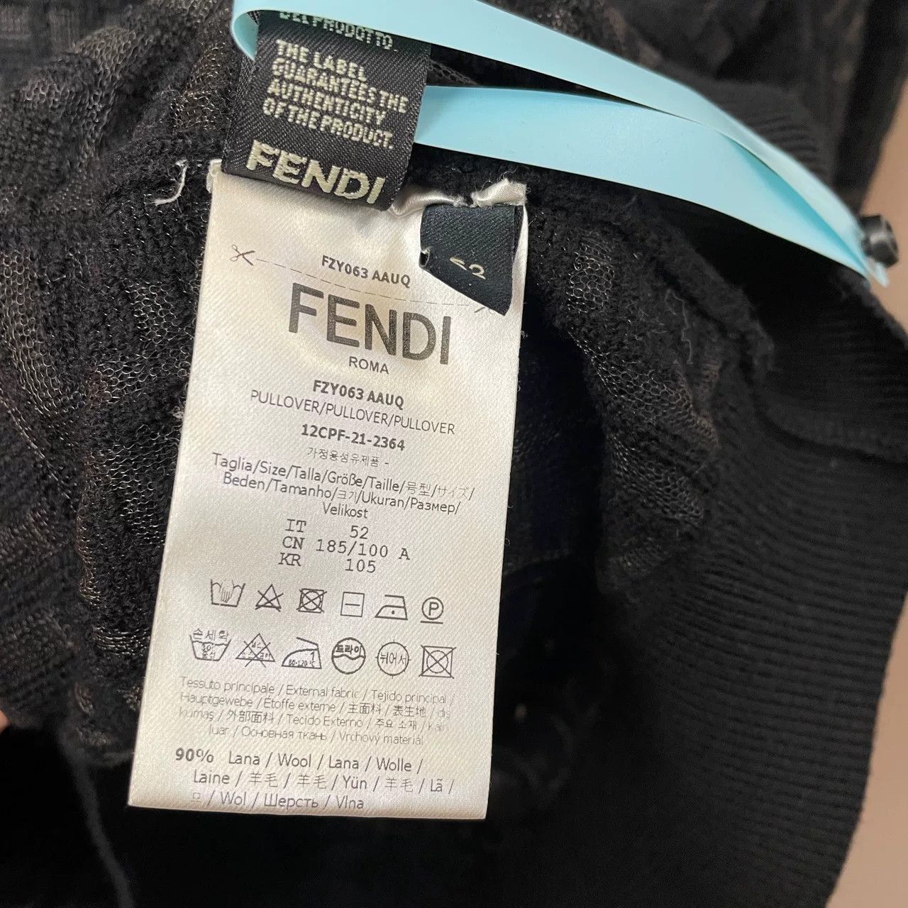 Fendi Fendi FF Logo Knit Sweater Size 52 Size US L / EU 52-54 / 3 - 6 Thumbnail