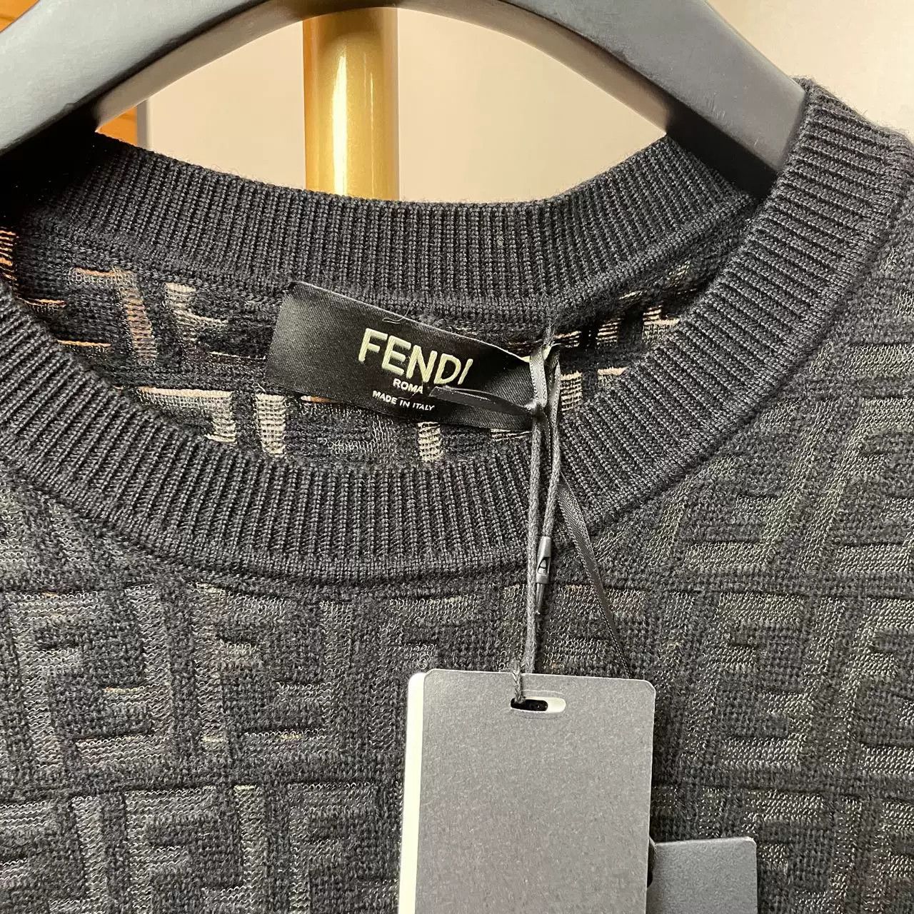 Fendi Fendi FF Logo Knit Sweater Size 52 Size US L / EU 52-54 / 3 - 4 Thumbnail