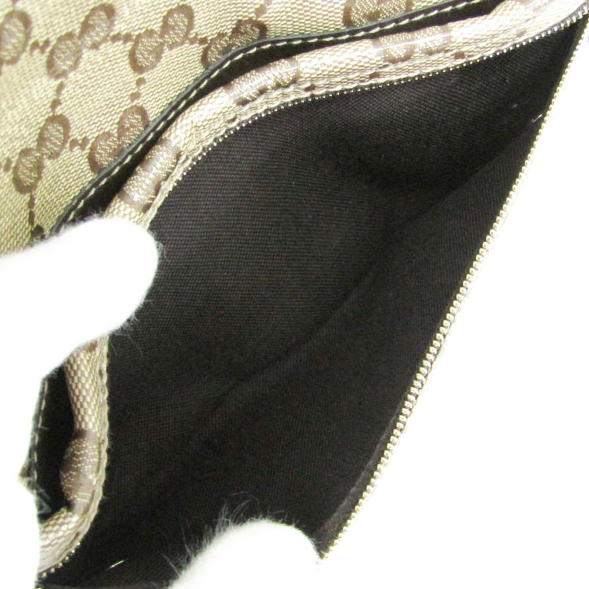 Gucci Gucci GG Crystal 203351 Women's GG Crystal Chain/Shoulder Wallet Beige Size ONE SIZE - 5 Thumbnail