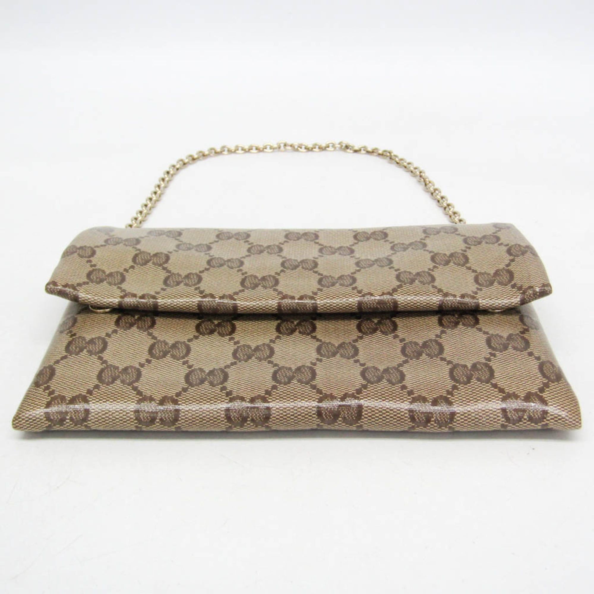 Gucci Gucci GG Crystal 203351 Women's GG Crystal Chain/Shoulder Wallet Beige Size ONE SIZE - 7 Thumbnail