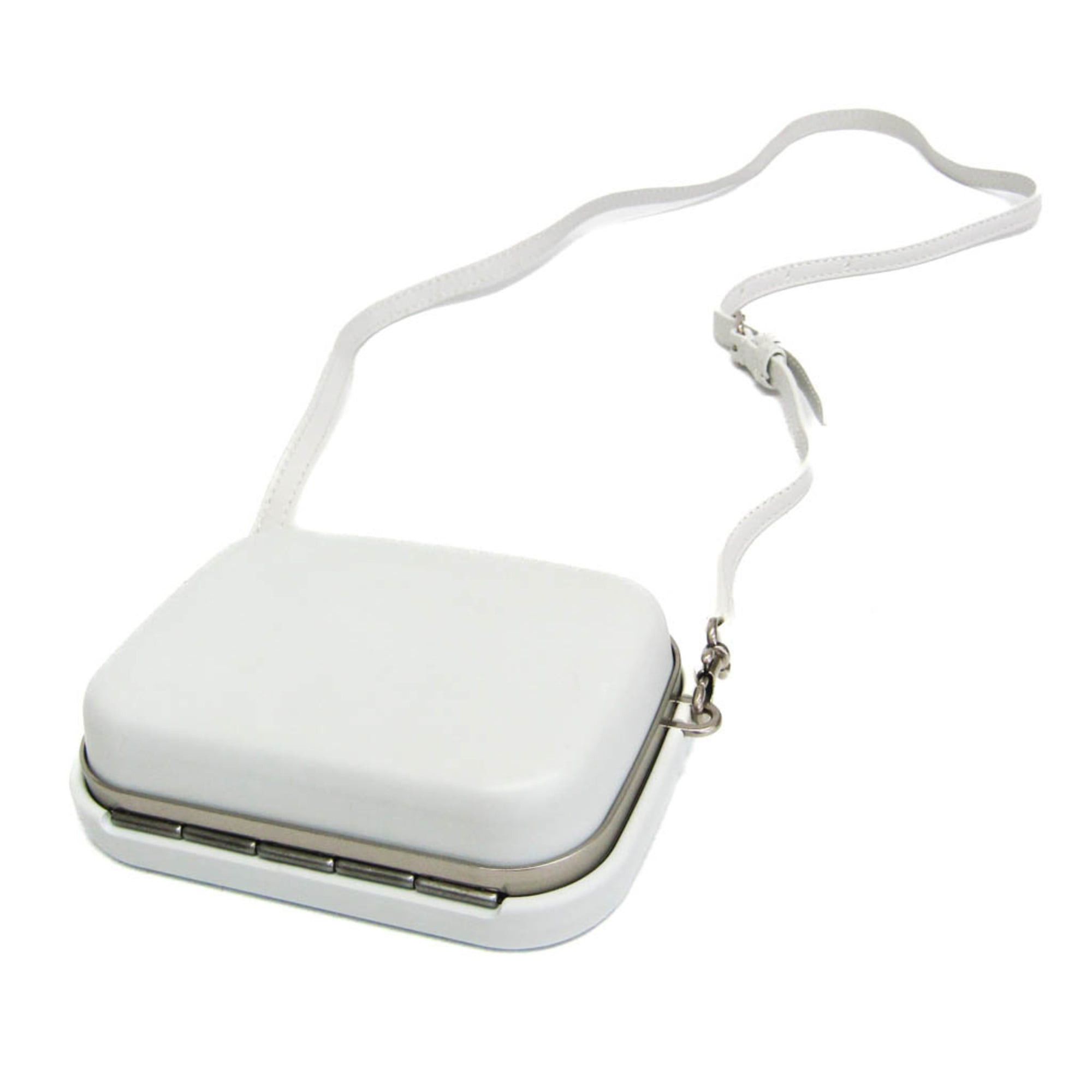 Balenciaga Balenciaga Lunchbox Mini Case 638324 Women's Plastic,Leather Shoulder Bag White Size ONE SIZE - 3 Thumbnail