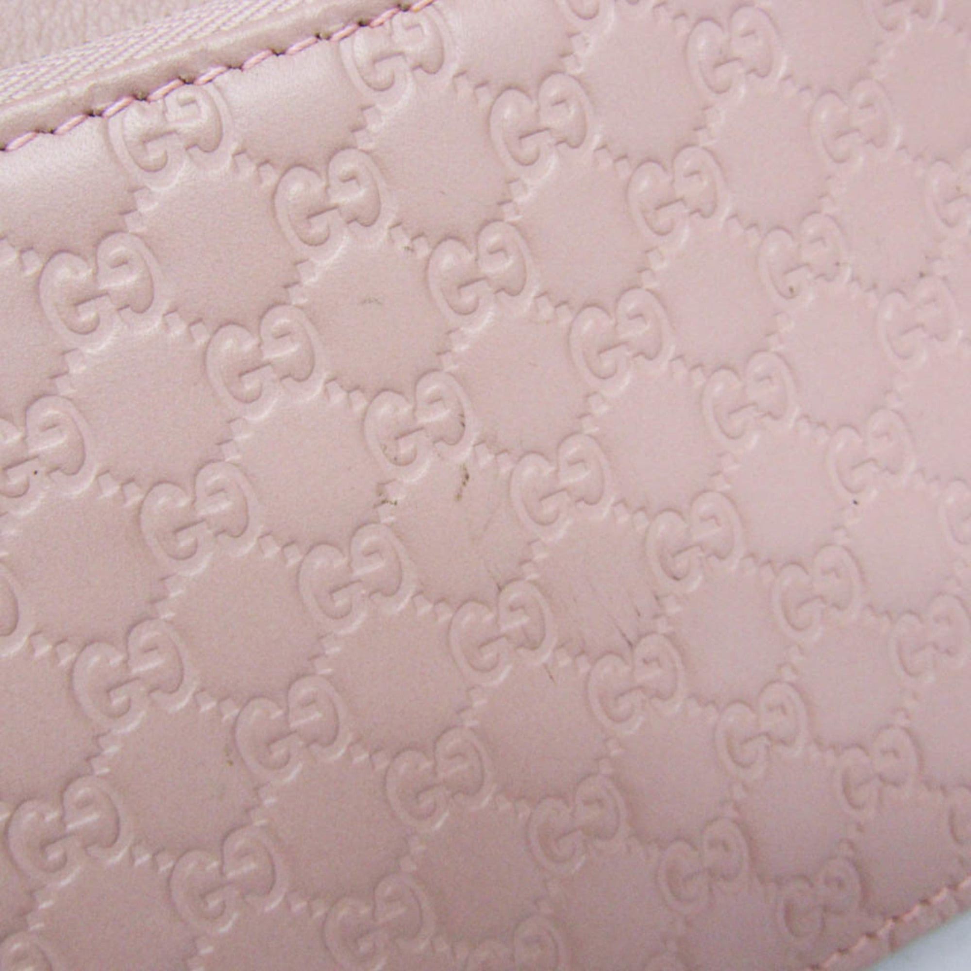 Gucci Gucci MicroGuccissima 466507 Women's Leather Chain/Shoulder Wallet Pink Size ONE SIZE - 18 Thumbnail
