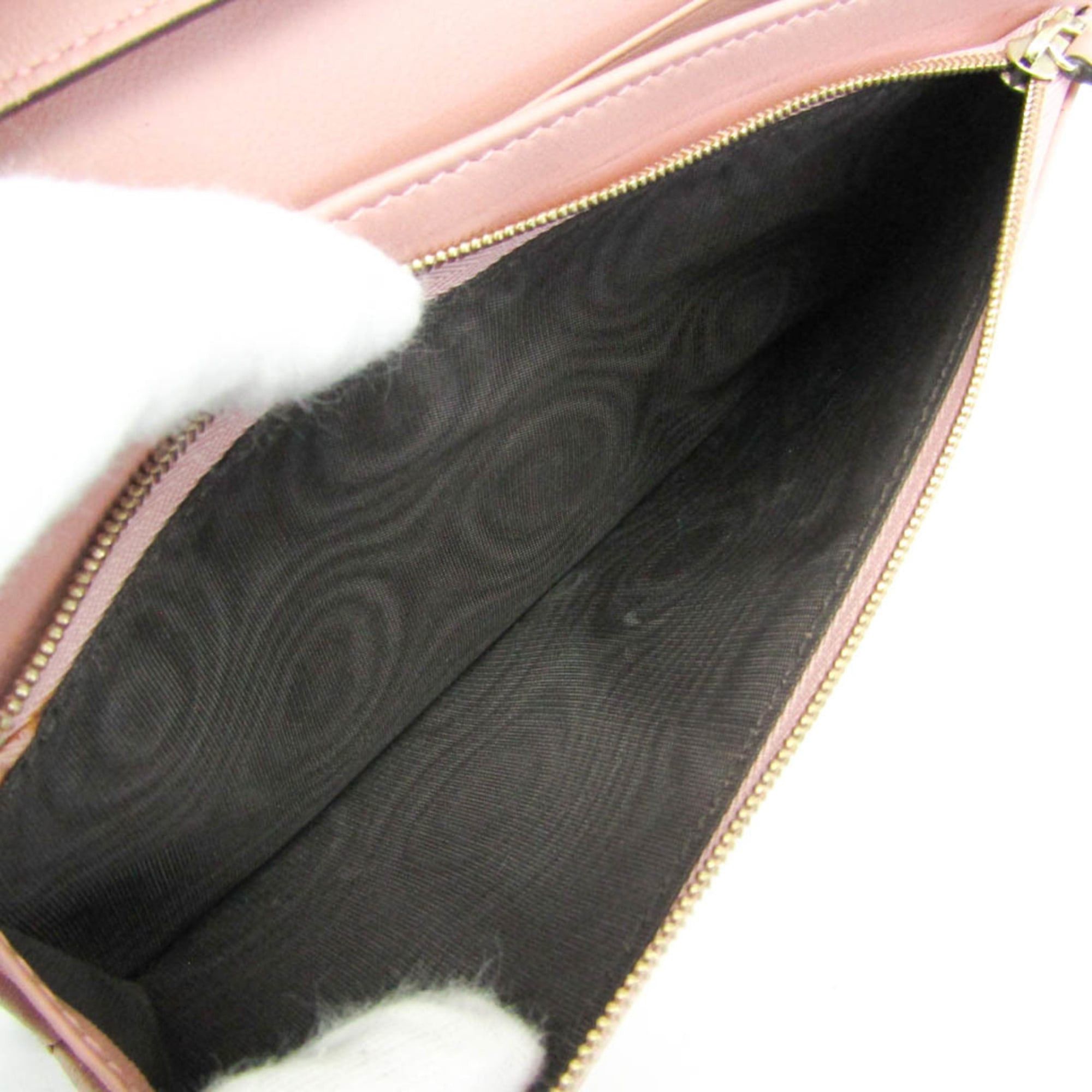 Gucci Gucci MicroGuccissima 466507 Women's Leather Chain/Shoulder Wallet Pink Size ONE SIZE - 5 Thumbnail