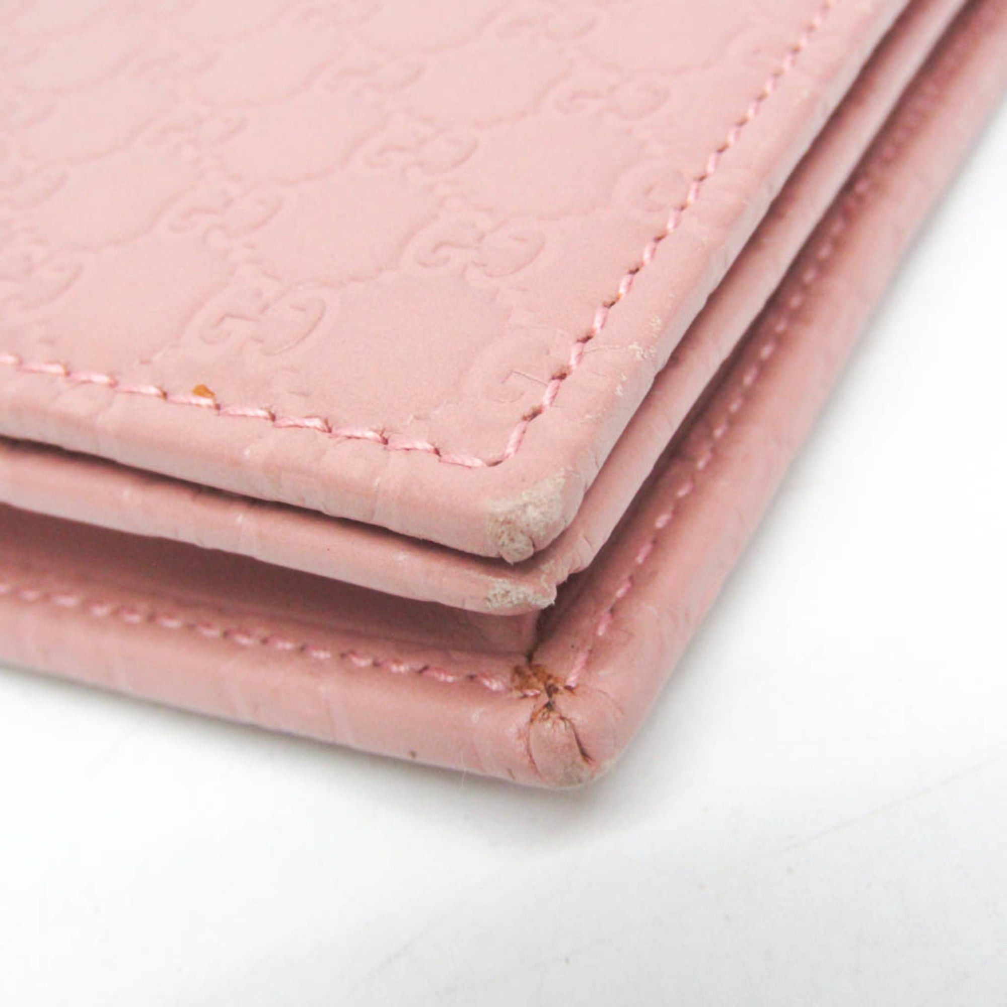 Gucci Gucci MicroGuccissima 466507 Women's Leather Chain/Shoulder Wallet Pink Size ONE SIZE - 6 Thumbnail