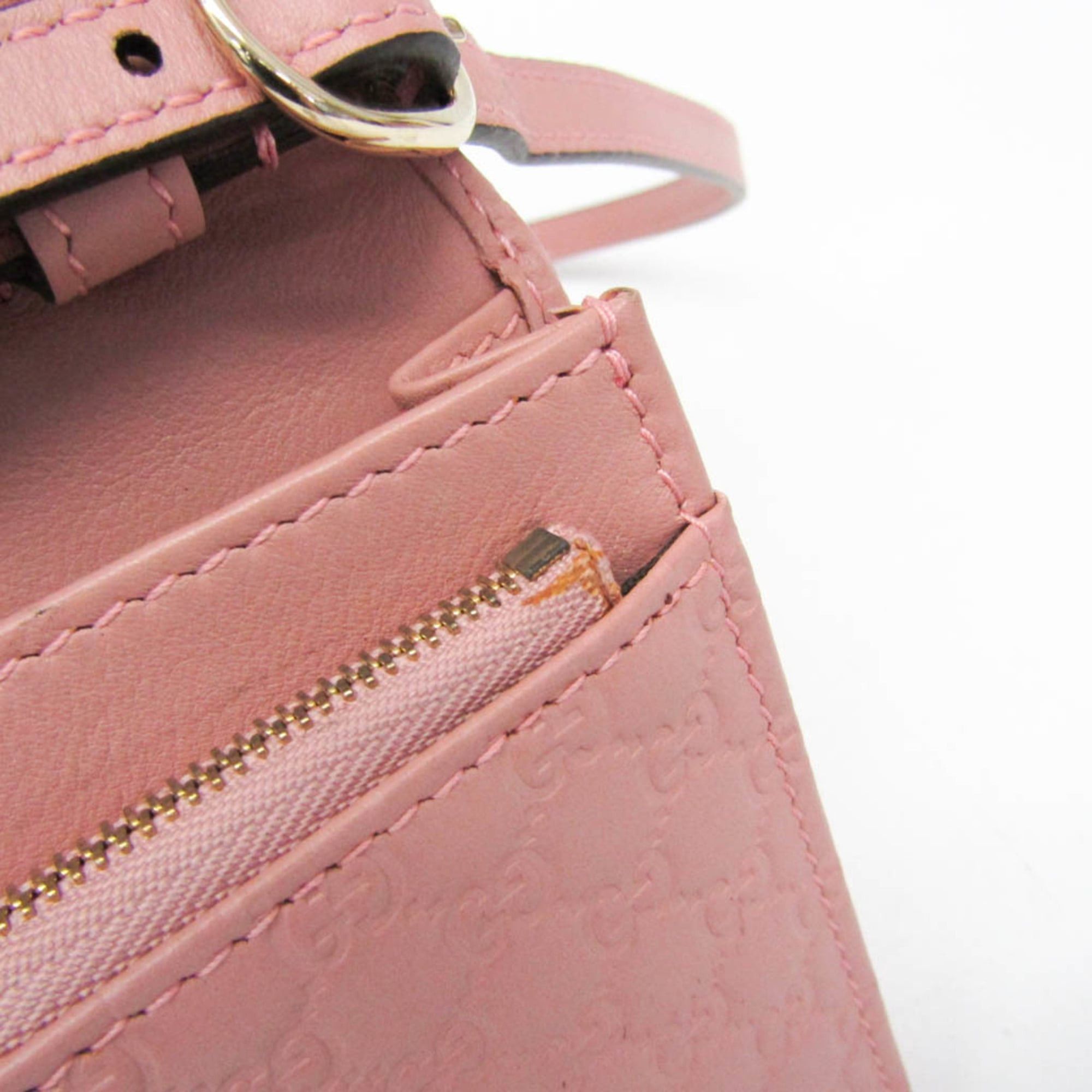 Gucci Gucci MicroGuccissima 466507 Women's Leather Chain/Shoulder Wallet Pink Size ONE SIZE - 17 Thumbnail