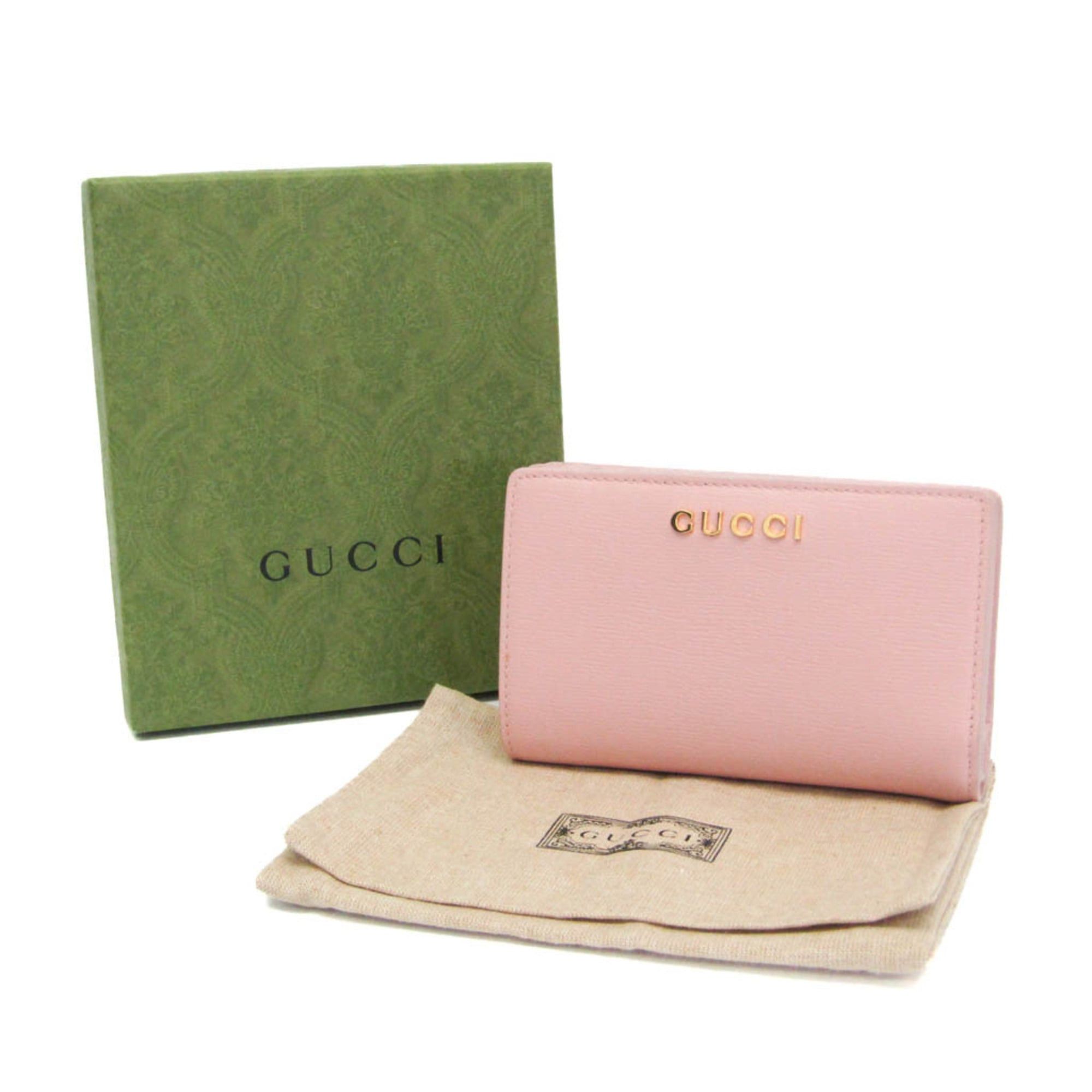 Gucci Gucci 772640 Women's Leather Wallet (bi-fold) Pink Size ONE SIZE - 2 Thumbnail