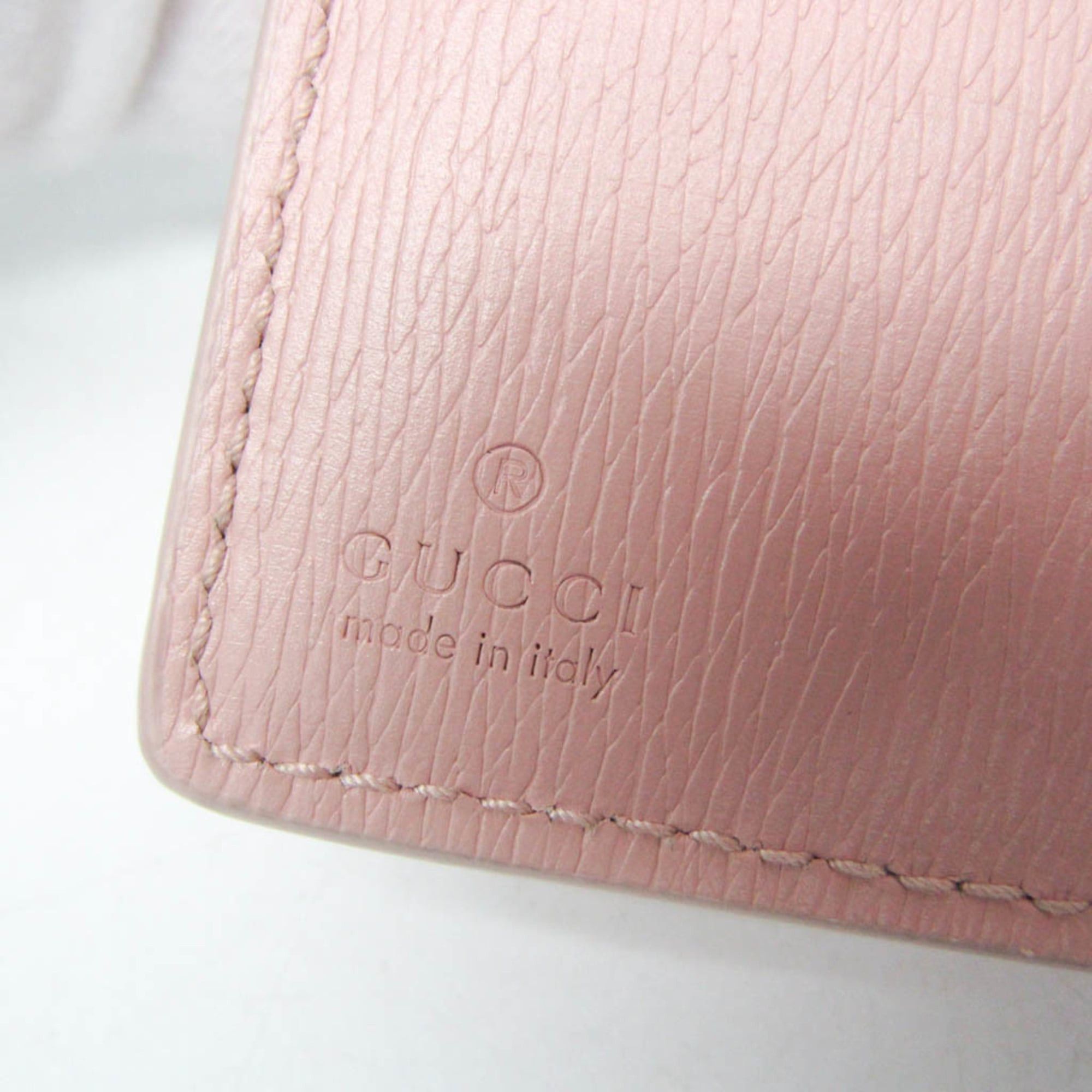 Gucci Gucci 772640 Women's Leather Wallet (bi-fold) Pink Size ONE SIZE - 15 Thumbnail