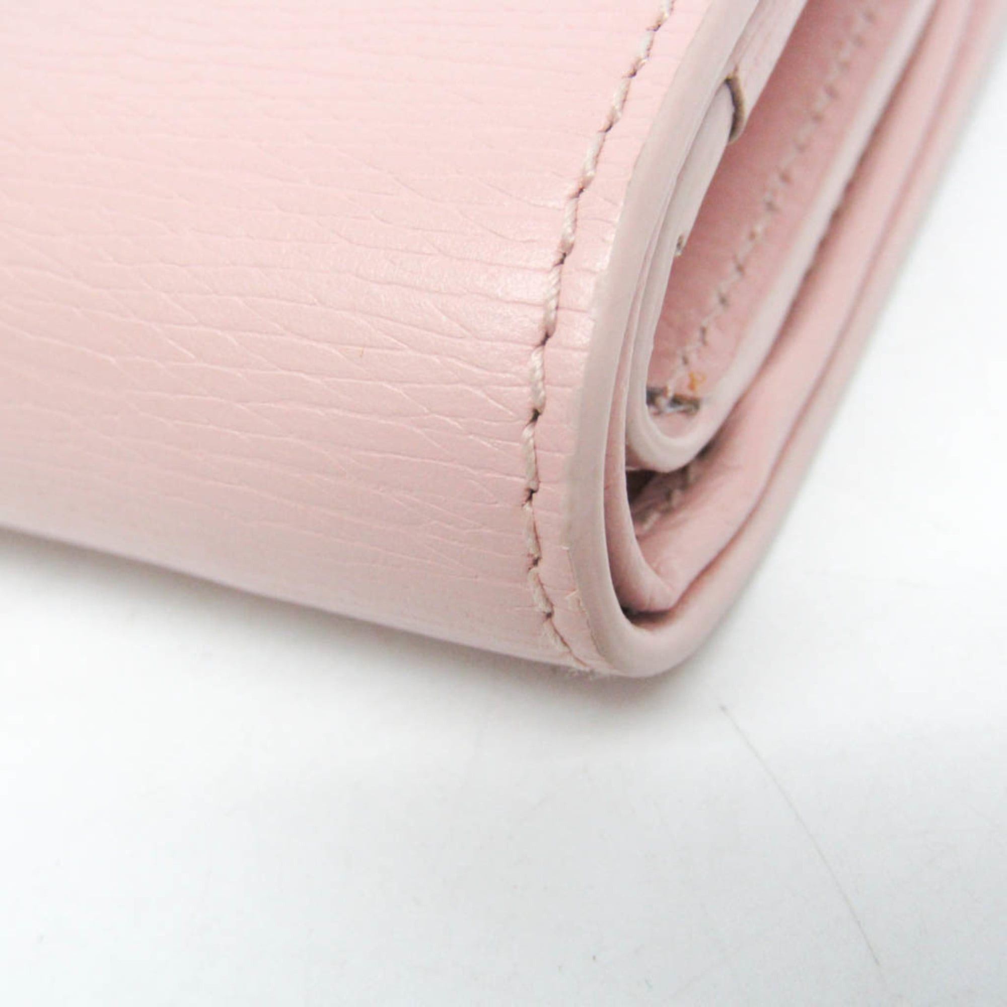 Gucci Gucci 772640 Women's Leather Wallet (bi-fold) Pink Size ONE SIZE - 8 Thumbnail
